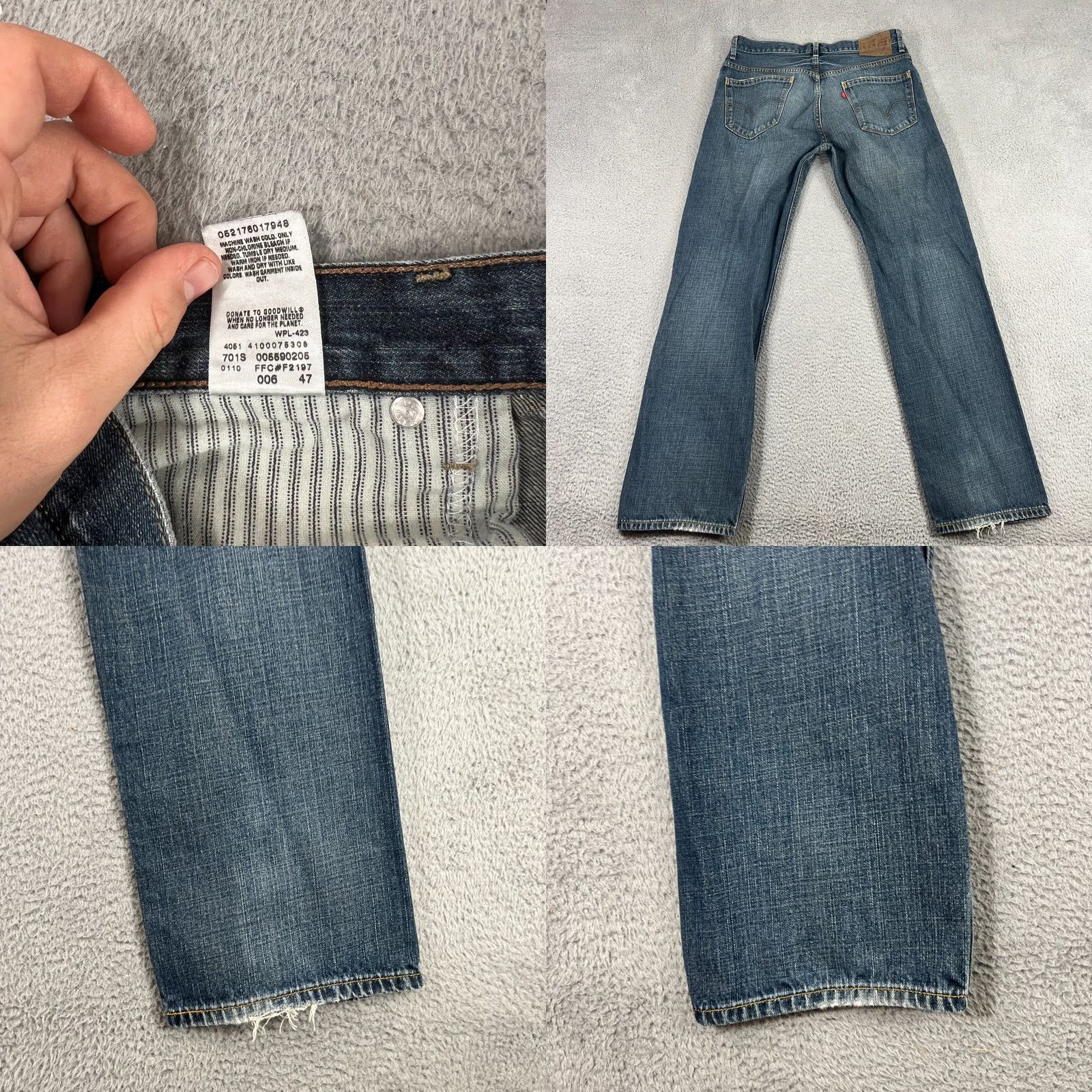 Levi's VINTAGE Levi's 559 Jeans Mens 34x34 Blue Relaxed Straight Stretch Denim Pants Baggy 90s Grunge USA Mens Size US 34 / EU 50 - 8 Thumbnail