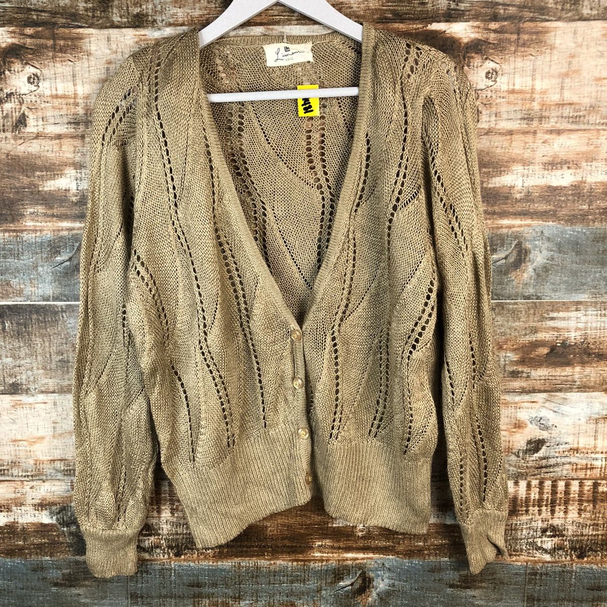 Japanese Brand Limanim japan vintage Black Cardigan Knitwear #A1481 Size US M / EU 48-50 / 2 - 3 Thumbnail