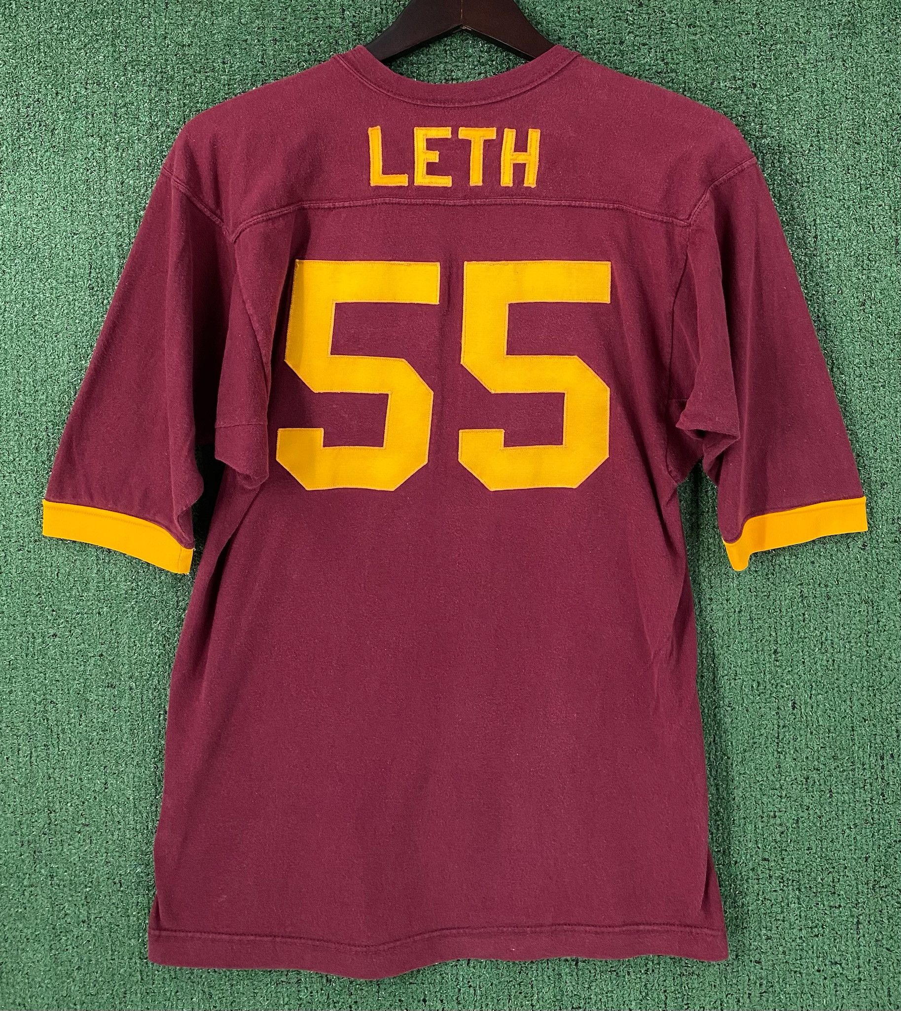 Russell Athletic 70’s Russell Athletic Gold Tag Maroon Football T-Shirt Small Size US S / EU 44-46 / 1 - 6 Thumbnail