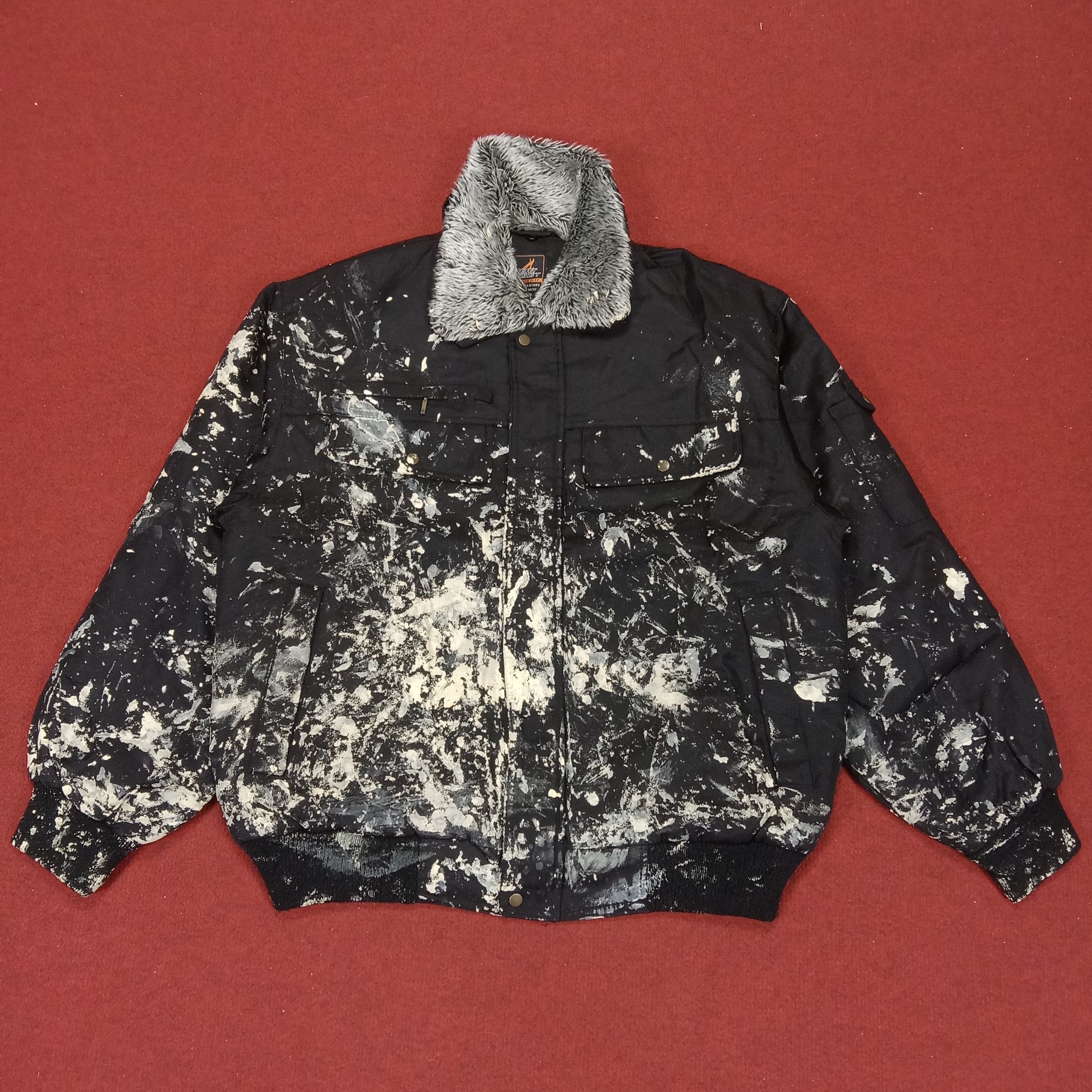 Vintage Jacket Painting Art Design Workers Style Streetwear Rare Size US L / EU 52-54 / 3 - 1 Thumbnail