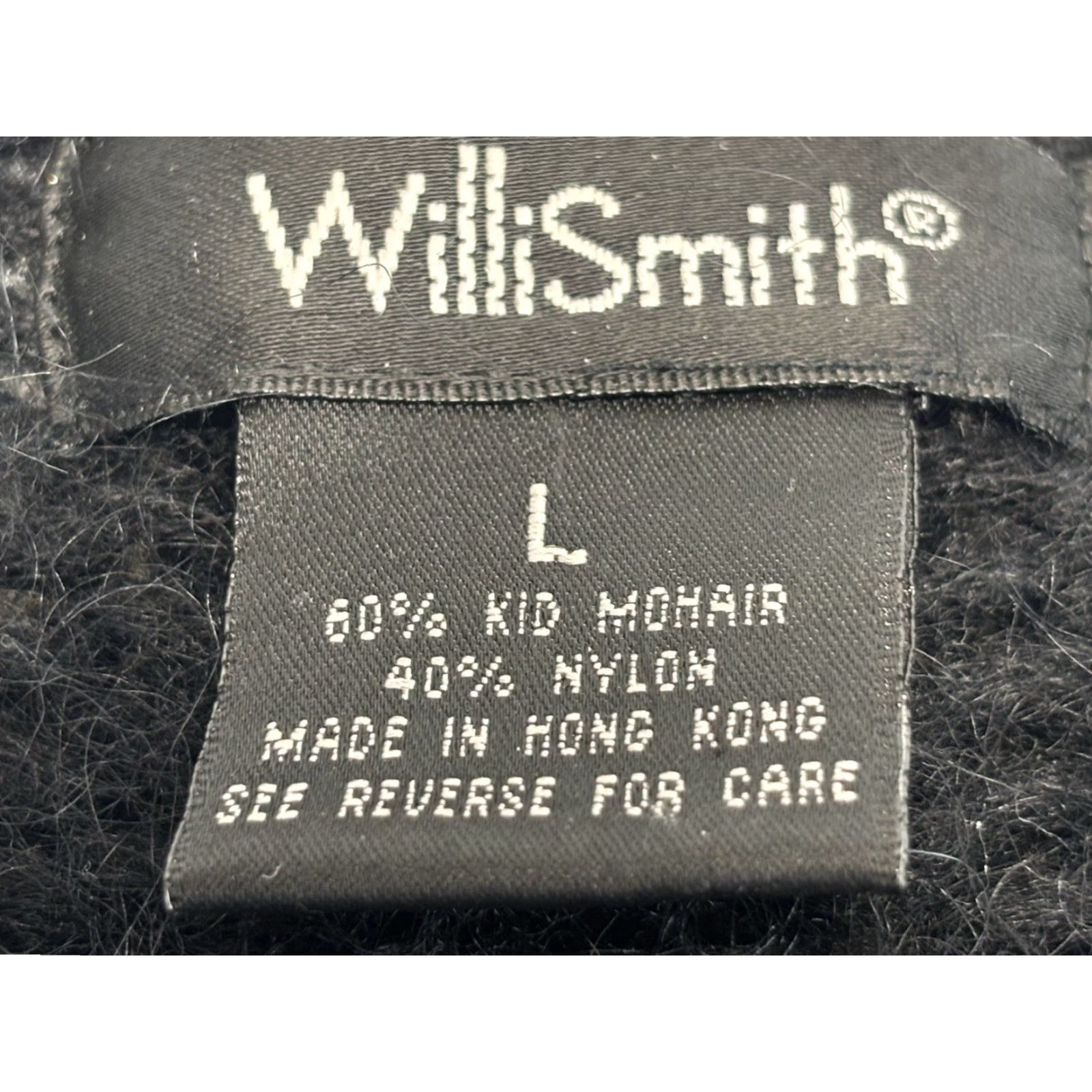 Willi Smith VINTAGE Willi Smith Cardigan Sweater Mohair Blend Large Black Floral Embroidered Chunky Knit L Womens Size L / US 10 / IT 46 - 8 Thumbnail