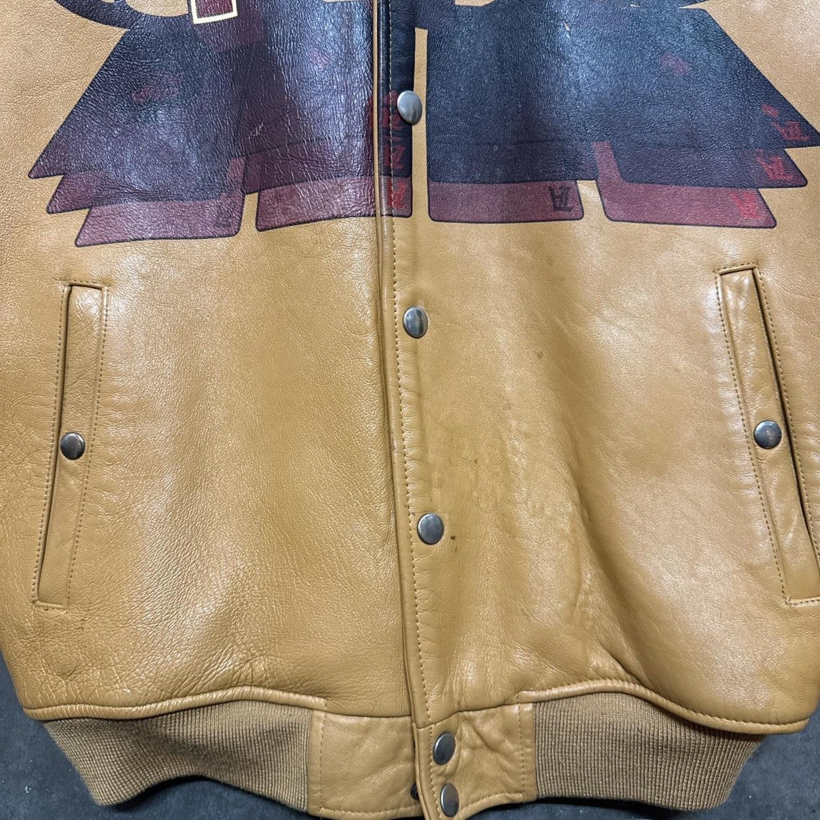 Vintage Vintage Casino LadyLuck PinUp Girl Hiphop Rap Leather Jacket Size US M / EU 48-50 / 2 - 3 Thumbnail
