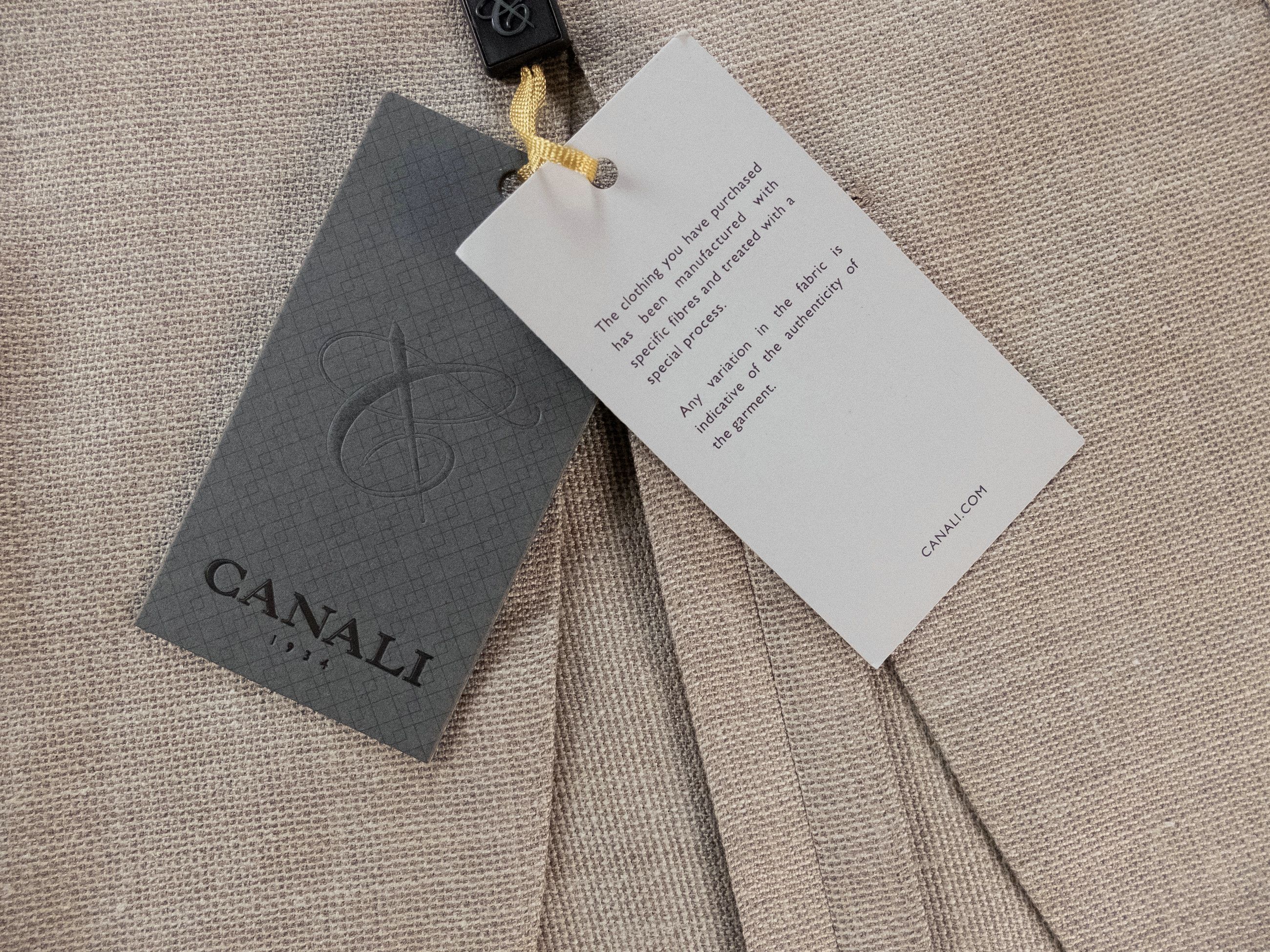 Canali CANALI beige wool silk linen blazer jacket Size 38 US / 48 Size 38R - 5 Thumbnail