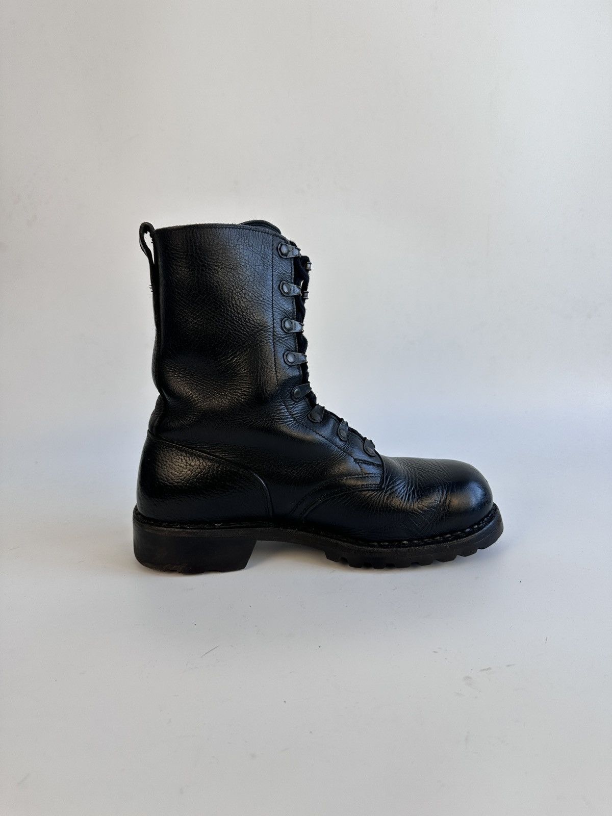 Other German Army BW Combat Boots 2007 Metzeler Sole Black Leather Size US 7.5 / IT 37.5 - 12 Thumbnail