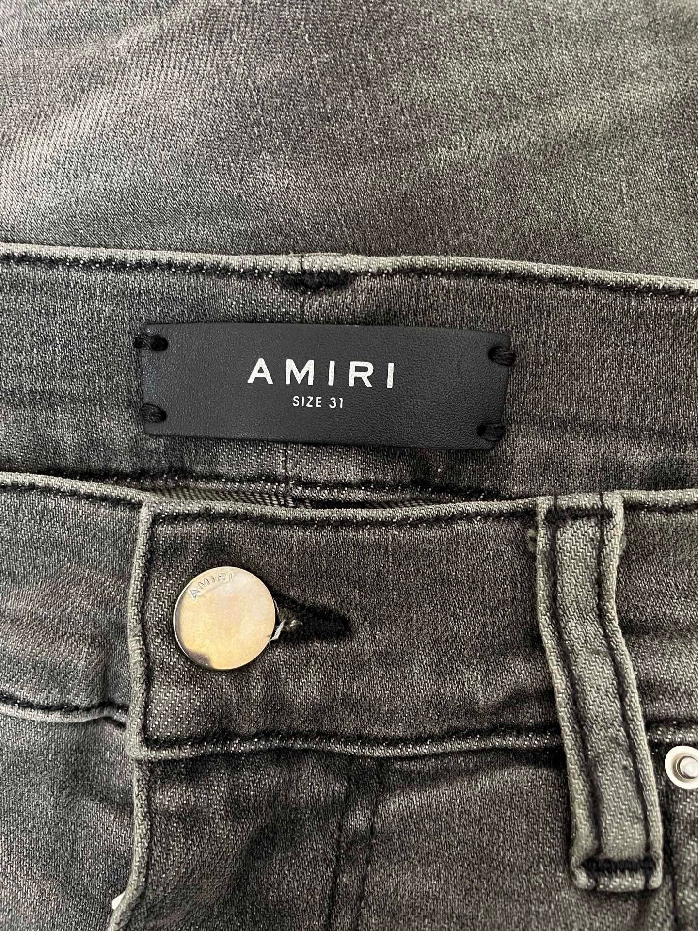 Amiri Amiri MX1 Gray/Black Destructed Waffle Jacket 31 Size US 31 - 3 Thumbnail