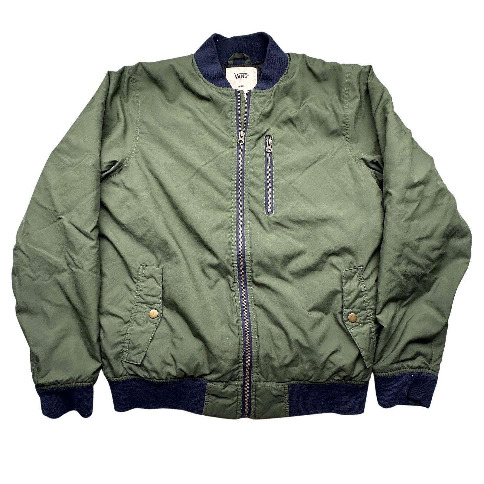 Vans Vans Barlowe Bomber Jacket Mens Small Polyester Full Zip Size US S / EU 44-46 / 1 - 1 Thumbnail