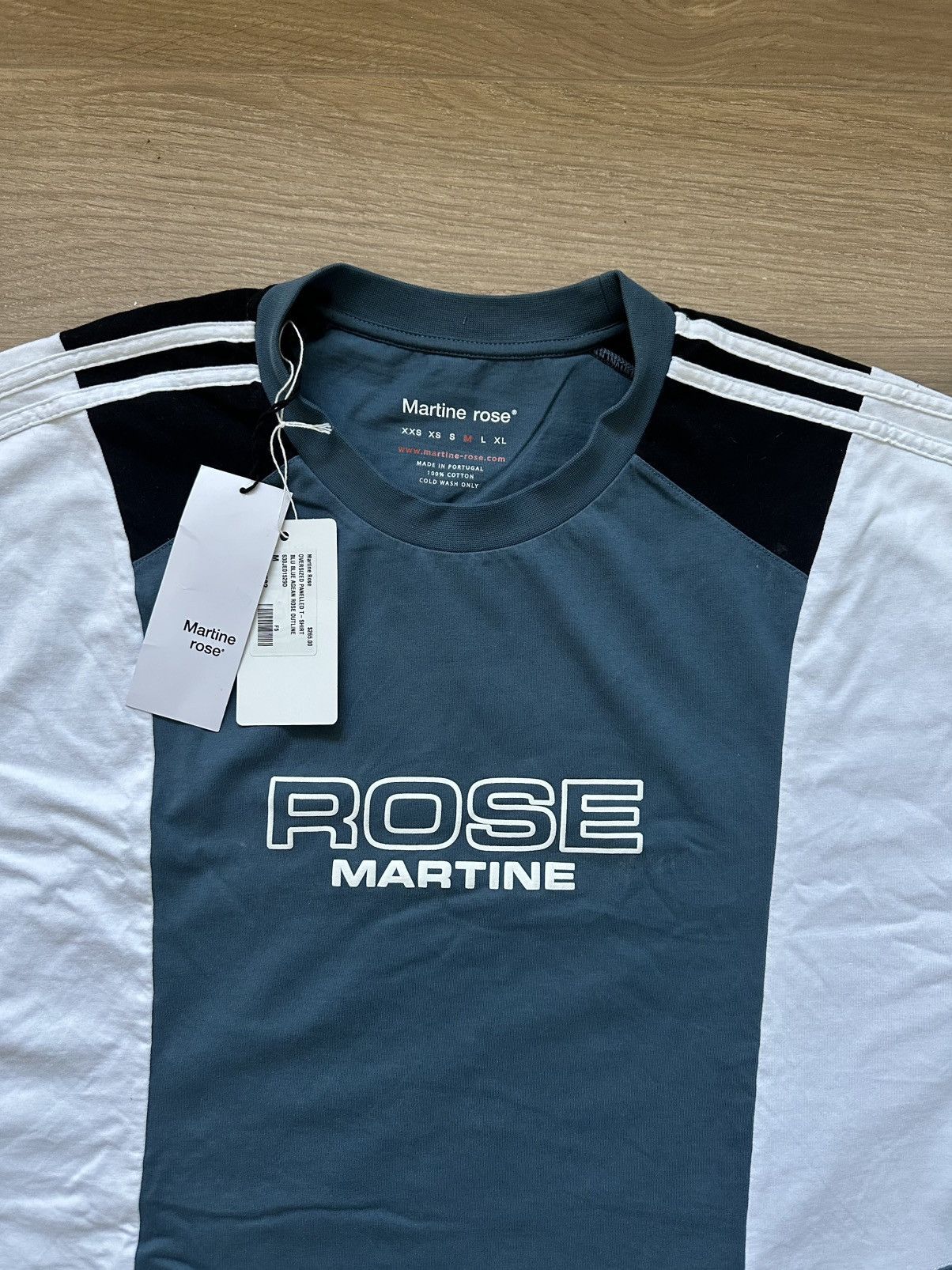 Martine Rose NWT Martine Rose Blue Panelled Tee Size US M / EU 48-50 / 2 - 2 Thumbnail