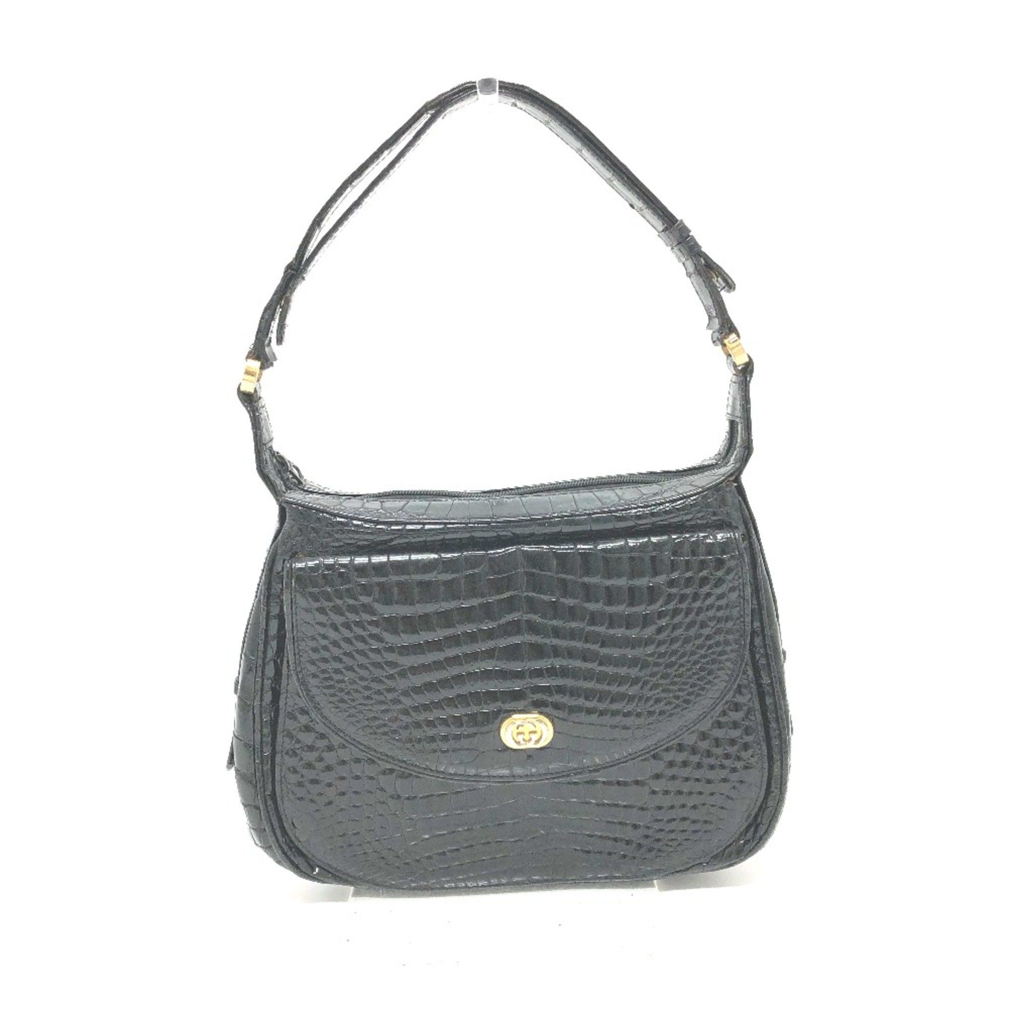 Gucci Gucci logo bag shawl Hand Bag Black Size ONE SIZE - 1 Thumbnail