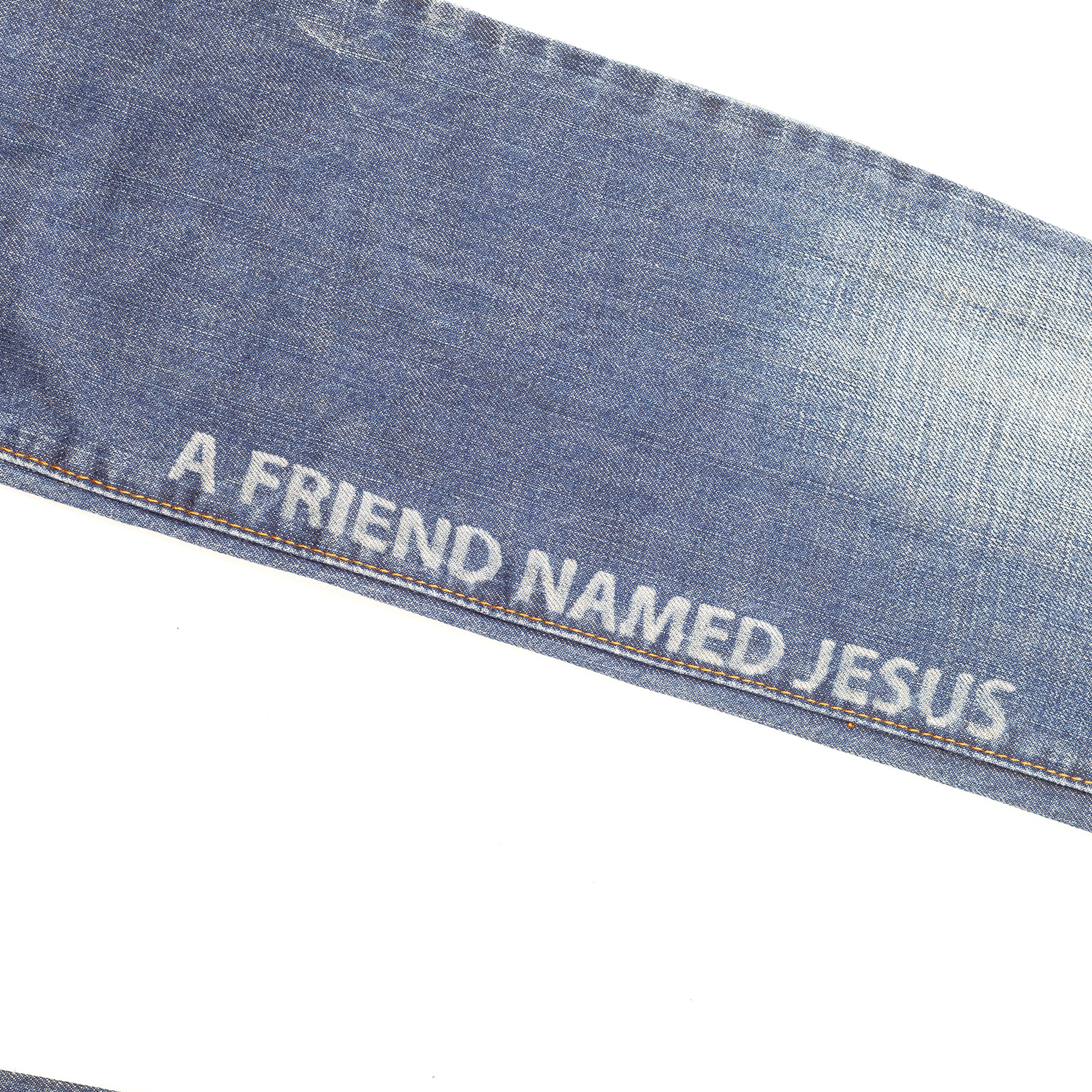 Dsquared2 DSQUARED2 FW2005 Vintage Jesus Lord Peace Skinny Jeans Size 27" / US 4 / IT 40 - 4 Thumbnail
