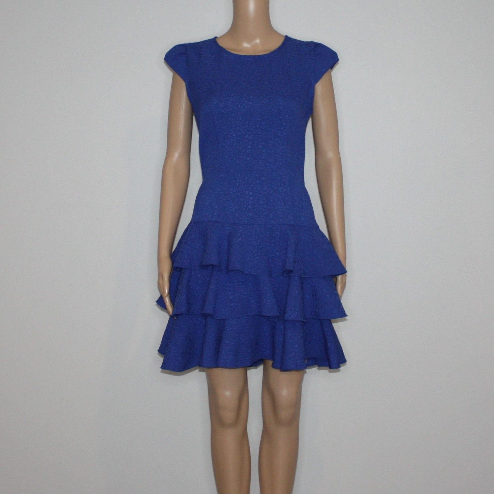 Rachel Zoe Ginta Drop Waist Ruffle Dress in Blue size 6 NWT MSRP $275 Size M / US 6-8 / IT 42-44 - 5 Thumbnail