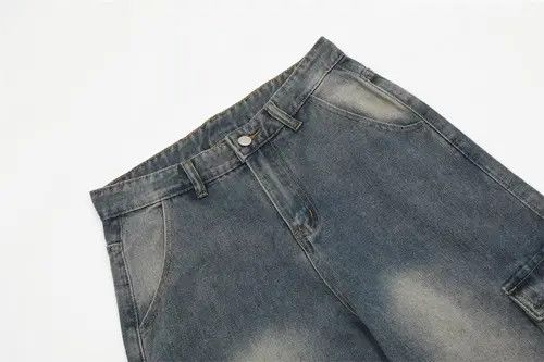 Japanese Brand × Jean Men's high street loose washed multi-pocket cargo jeans Size US 32 / EU 48 - 3 Thumbnail