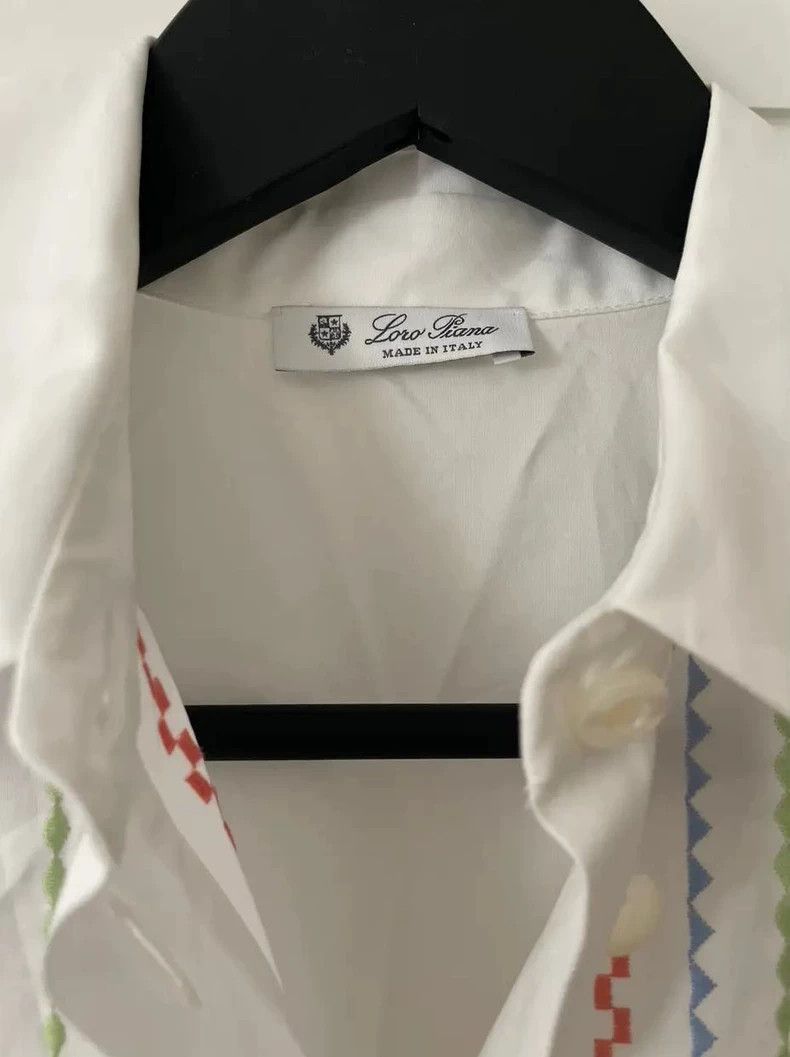 Loro Piana LoroPiana White Cotton Long Sleeve Dress-2508 Size US XS / EU 42 / 0 - 4 Thumbnail