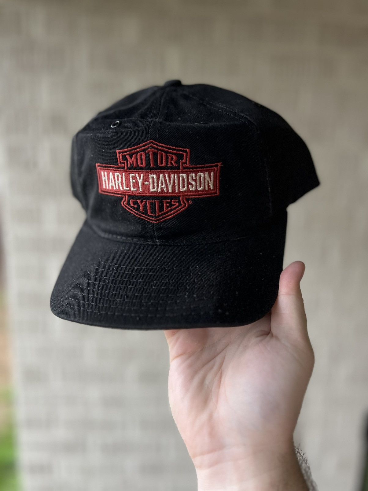Harley Davidson Vintage 90’s Harley Davidson Promo Strap-back Hat Size ONE SIZE - 1 Thumbnail