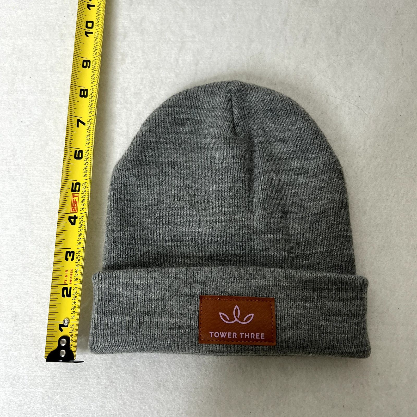 Other Tower Three Logo Gray Beanie Hat Size ONE SIZE - 5 Thumbnail