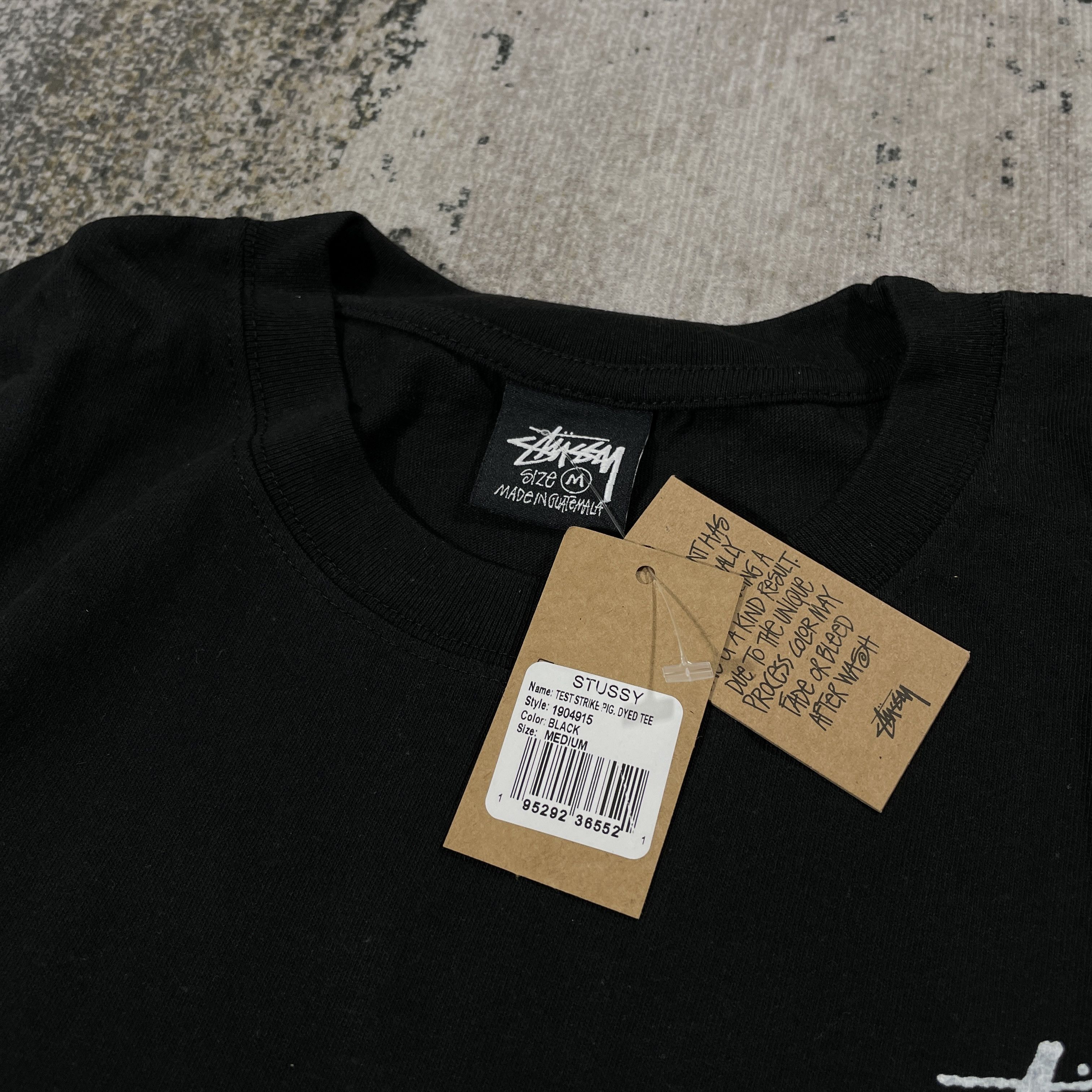 Stussy STUSSY 8 TEST STRIKE PIG DYED TEE BLACK - MEDIUM Size US M / EU 48-50 / 2 - 5 Thumbnail