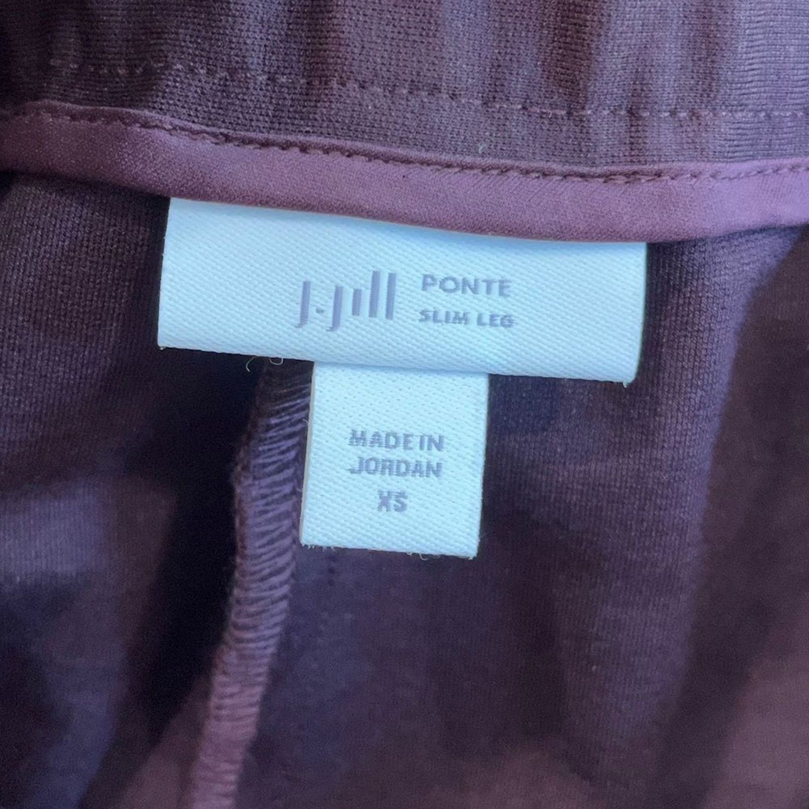 Vintage J. Jill Essential Ponte Slim-Leg Pants Plum - Size XS Size 24" / US 00 / IT 34 - 5 Thumbnail