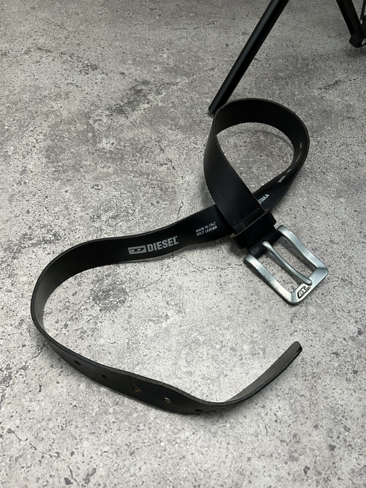 Diesel × Vintage Diesel Belt Leather Vintage Metal Logo Size ONE SIZE - 3 Thumbnail