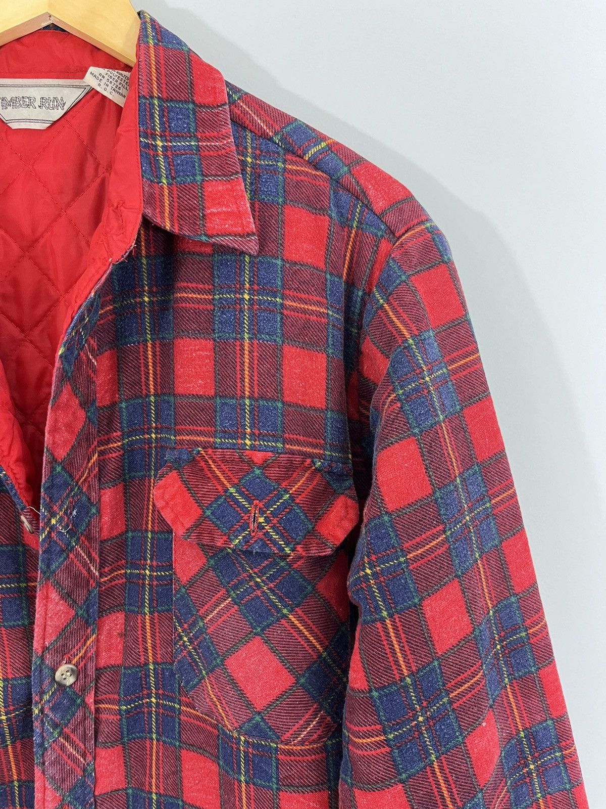 Vintage Sun Faded Distressed Quilted Flannel Over Shirt Size US L / EU 52-54 / 3 - 4 Thumbnail