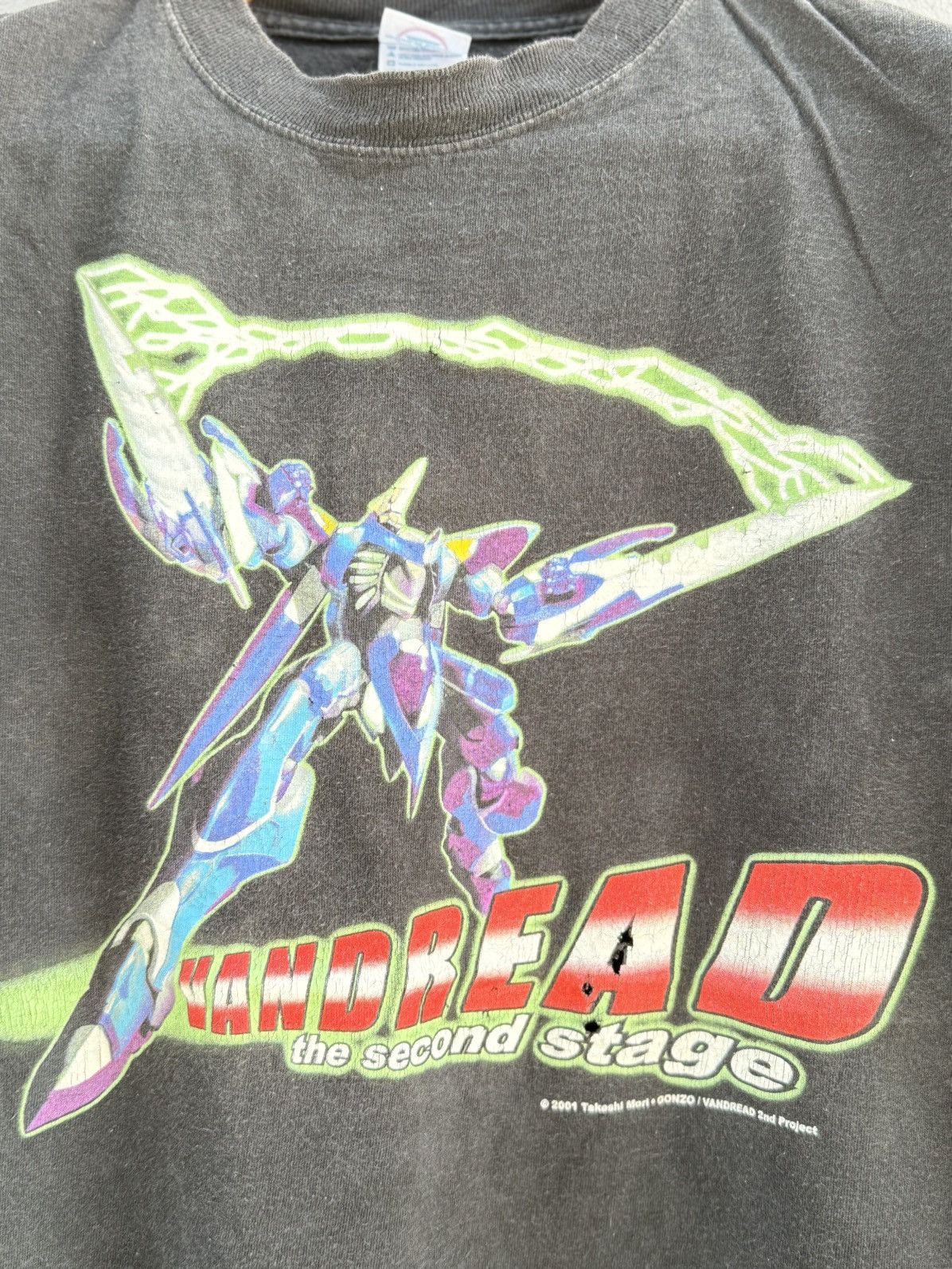 Anime Thrashed Rare Vintage Vandread 2nd Project Gundam Anime Tee Size US L / EU 52-54 / 3 - 2 Thumbnail