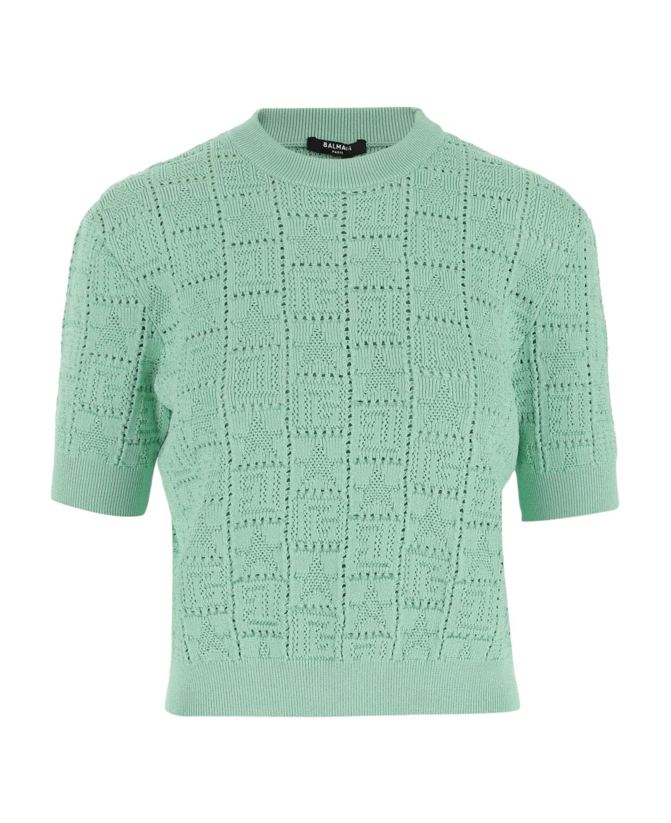 Balmain o1y0625 Sweater in Green Size M / US 6-8 / IT 42-44 - 1 Thumbnail