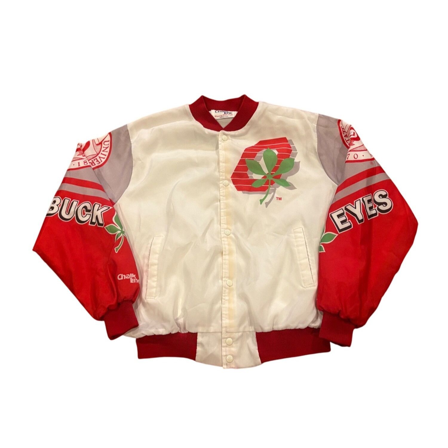 Chalk Line Vintage 80s Ohio State Buckeyes Chalk Line Fanimation Jacket Size US XL / EU 56 / 4 - 2 Thumbnail