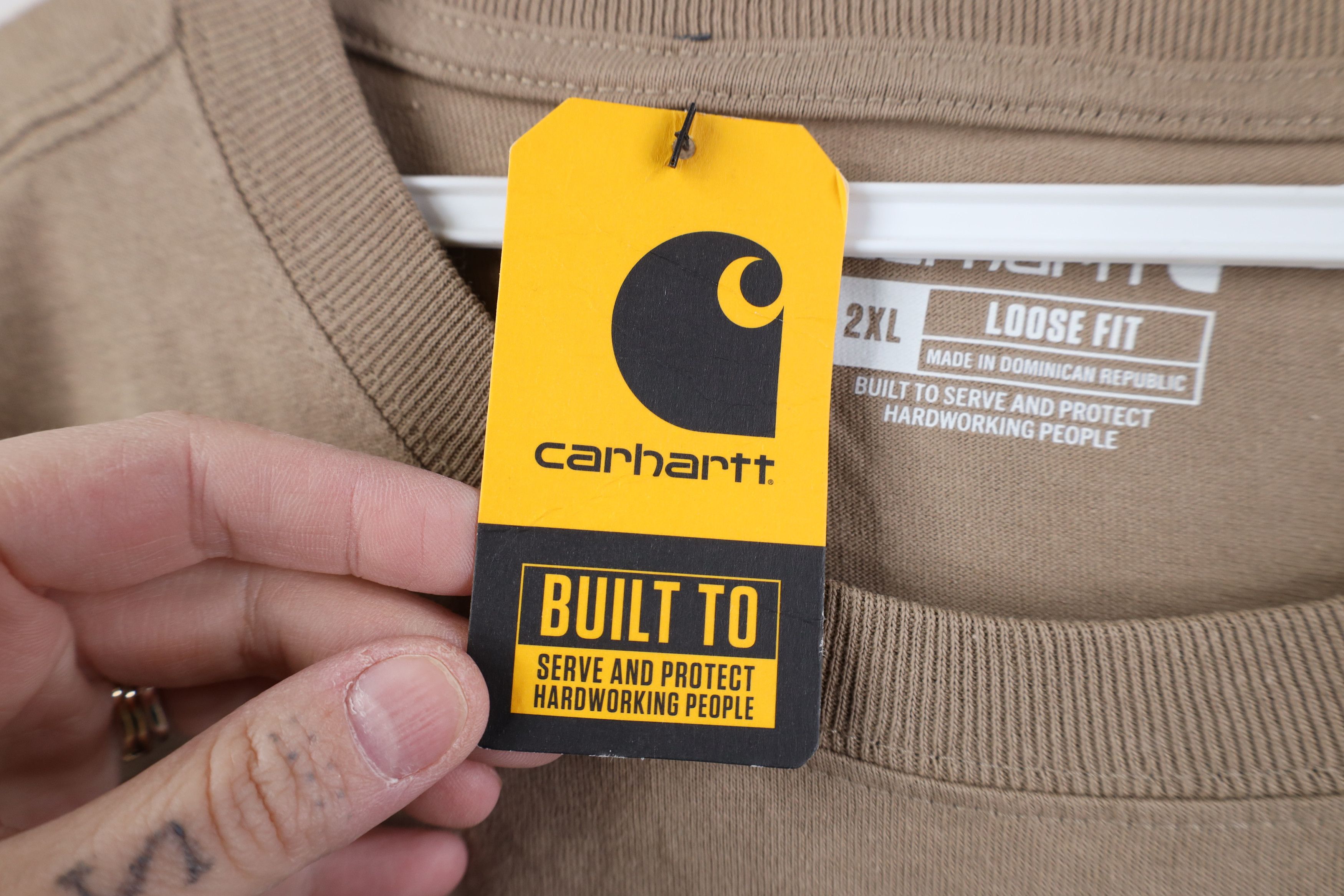 Carhartt Deadstock Vintage Y2K Carhartt Fit Pocket T-Shirt Desert Size US XL / EU 56 / 4 - 8 Thumbnail