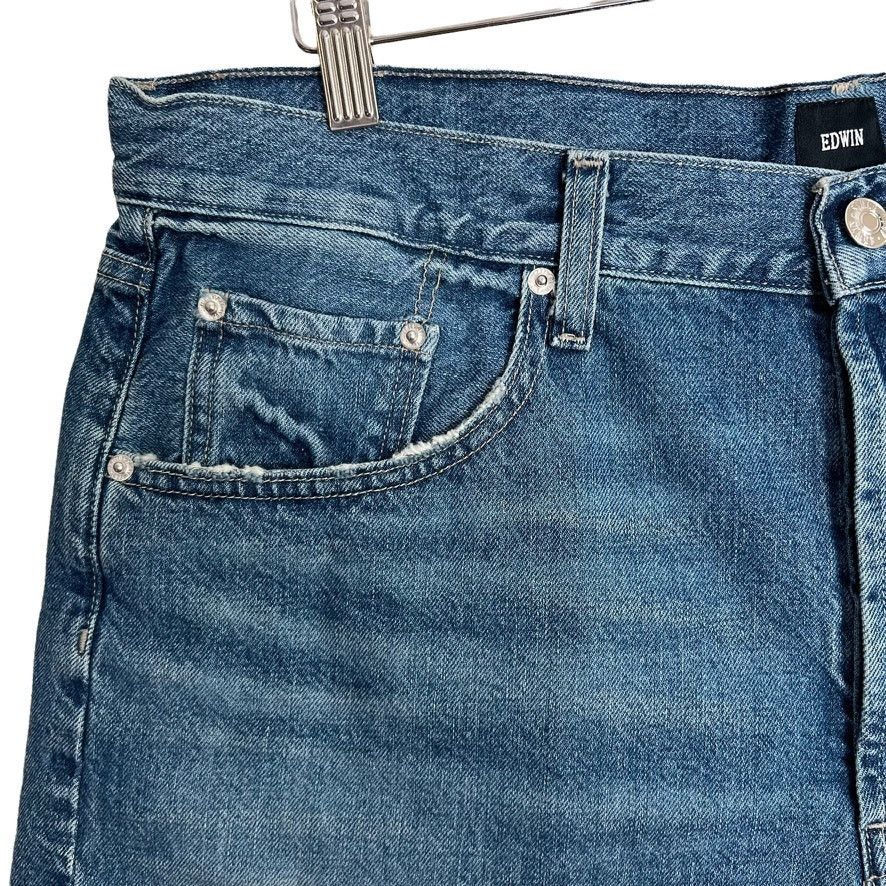 Edwin Edwin High Waist Cai Denim Cut Off Jean Shorts Size 33 Size 33" - 3 Thumbnail