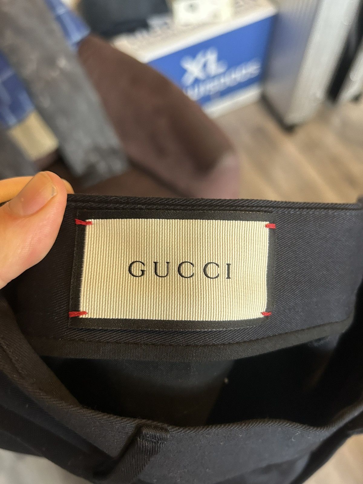 Gucci Classic Straight Navy Wool Trousers Size US 30 / EU 46 - 9 Thumbnail