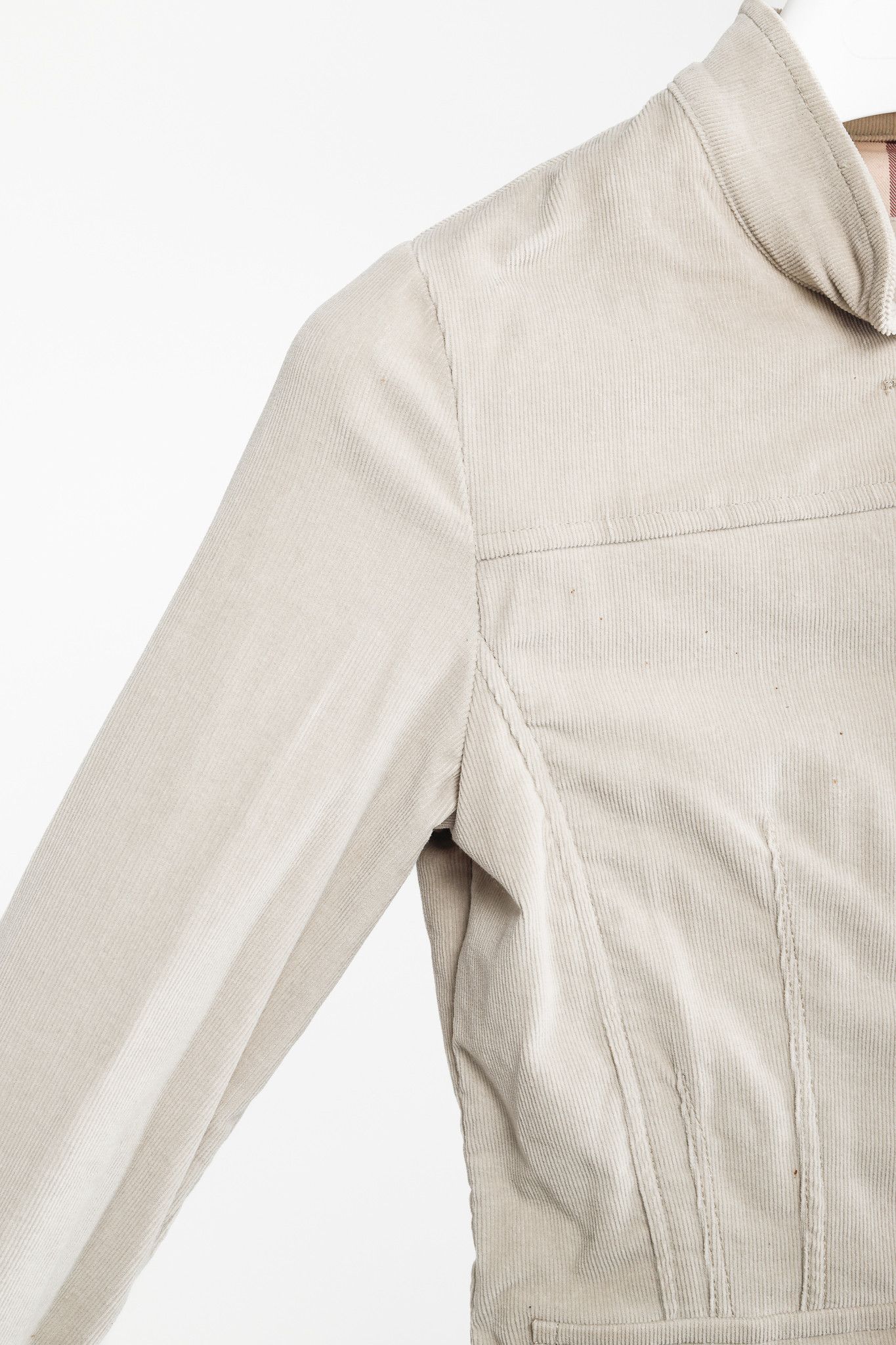 Burberry Burberry Beige Corduroy Buttoned Jacket Size XS / US 0-2 / IT 36-38 - 5 Thumbnail