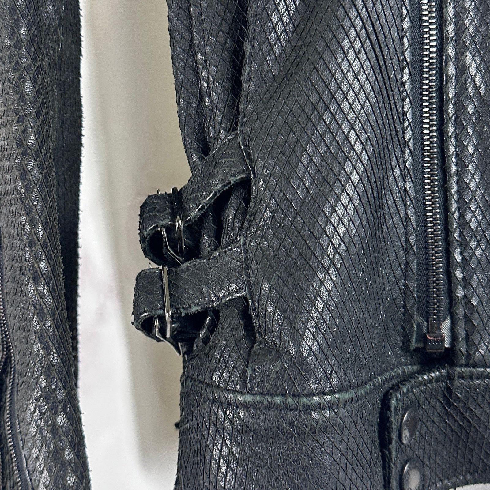 Hysteric Glamour Sheepskin Python Black Leather Riders Jacket Size US M / EU 48-50 / 2 - 6 Thumbnail