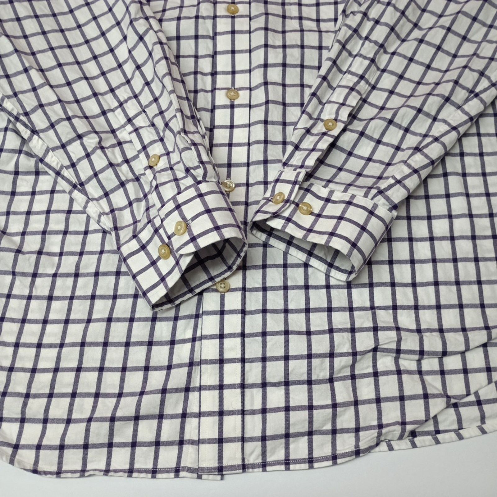 Orvis Orvis Plaid Button Down Shirt Mens Size 2XL Purple Wht Check Size US XXL / EU 58 / 5 - 2 Thumbnail