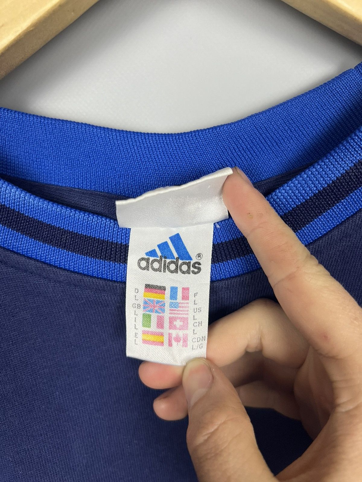 Adidas × Vintage Vintage Adidas basketball Training sweatshirt Jersey Rare 90 Size US L / EU 52-54 / 3 - 5 Thumbnail