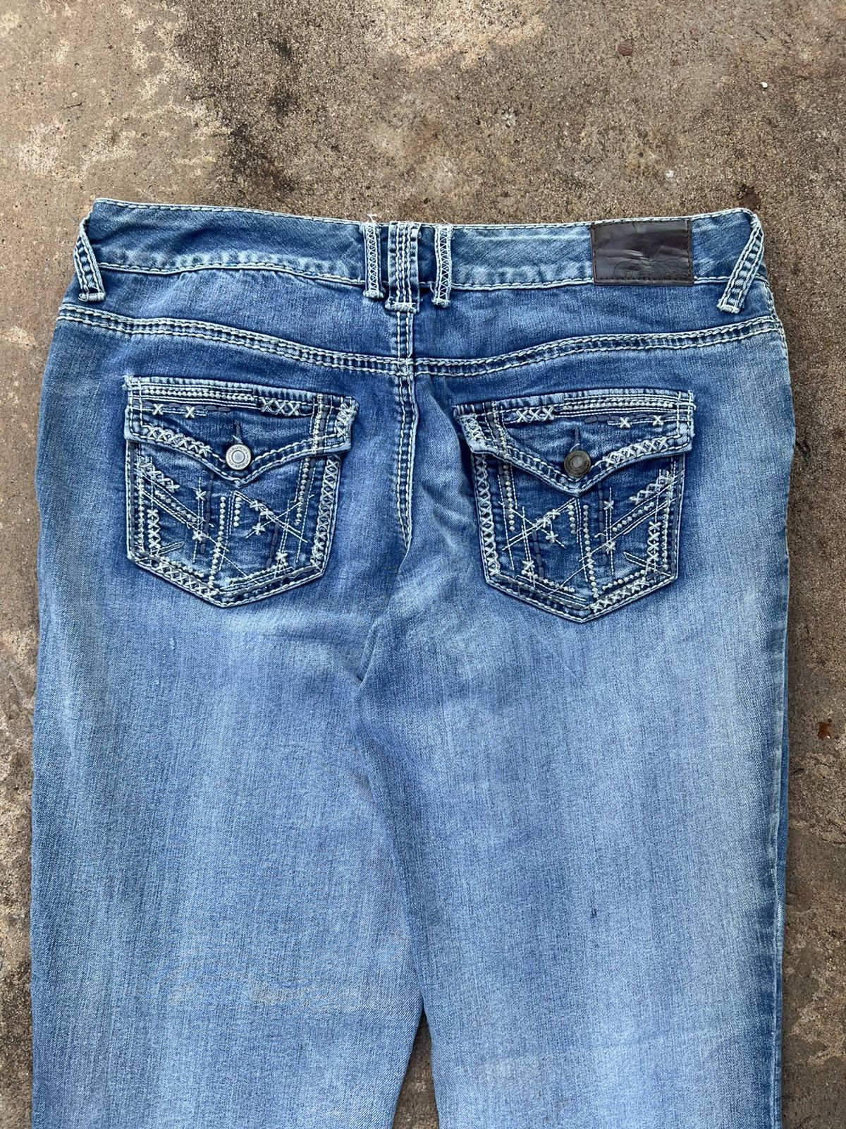 Japanese Brand Flared Maurices Y2K Jeans Size US 34 / EU 50 - 2 Thumbnail