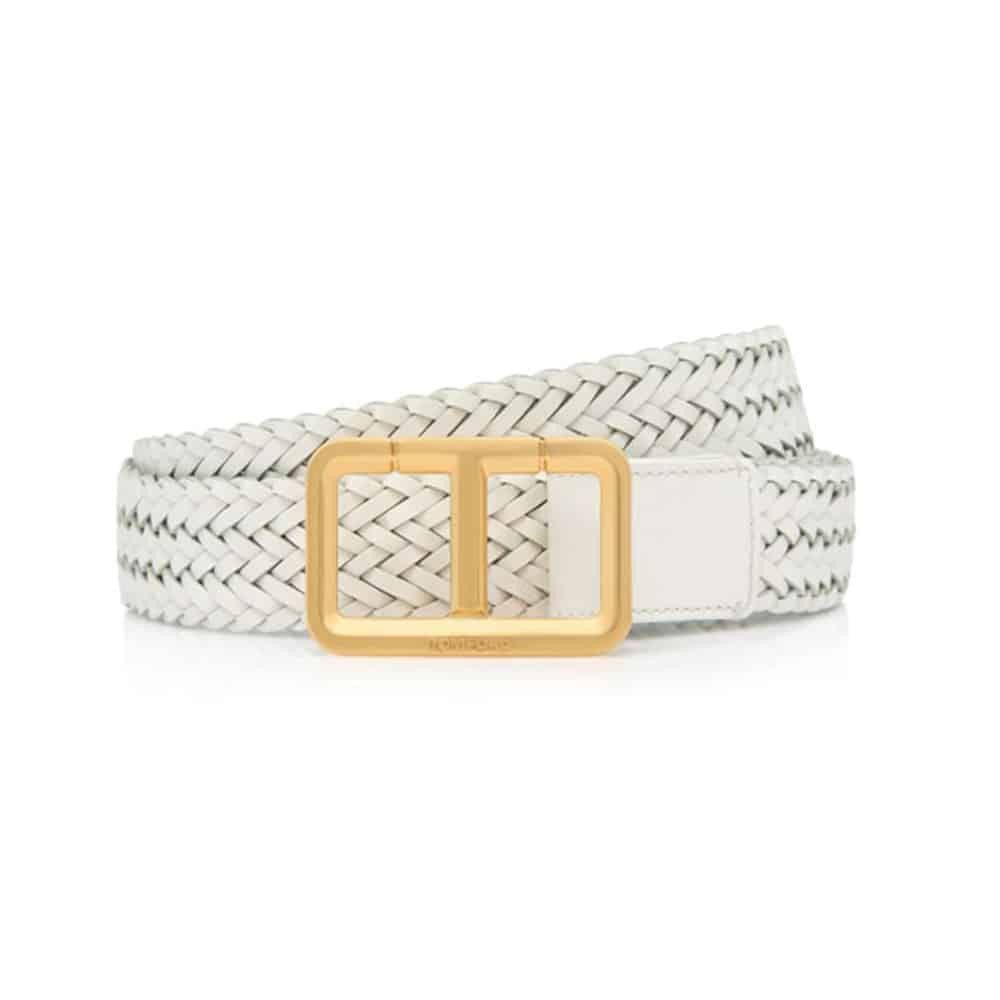 Tom Ford o1loc1c0924 TB283 Size: 100 / Leather Belt in White Size 38 - 1 Preview