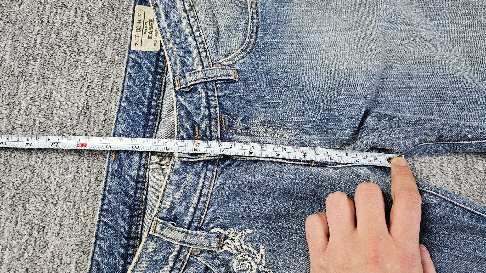 Diesel Vintage Y2K Diesel EASEE 008EW Embroidered Low Rise Jeans 30 Size 30" / US 8 / IT 44 - 17 Thumbnail