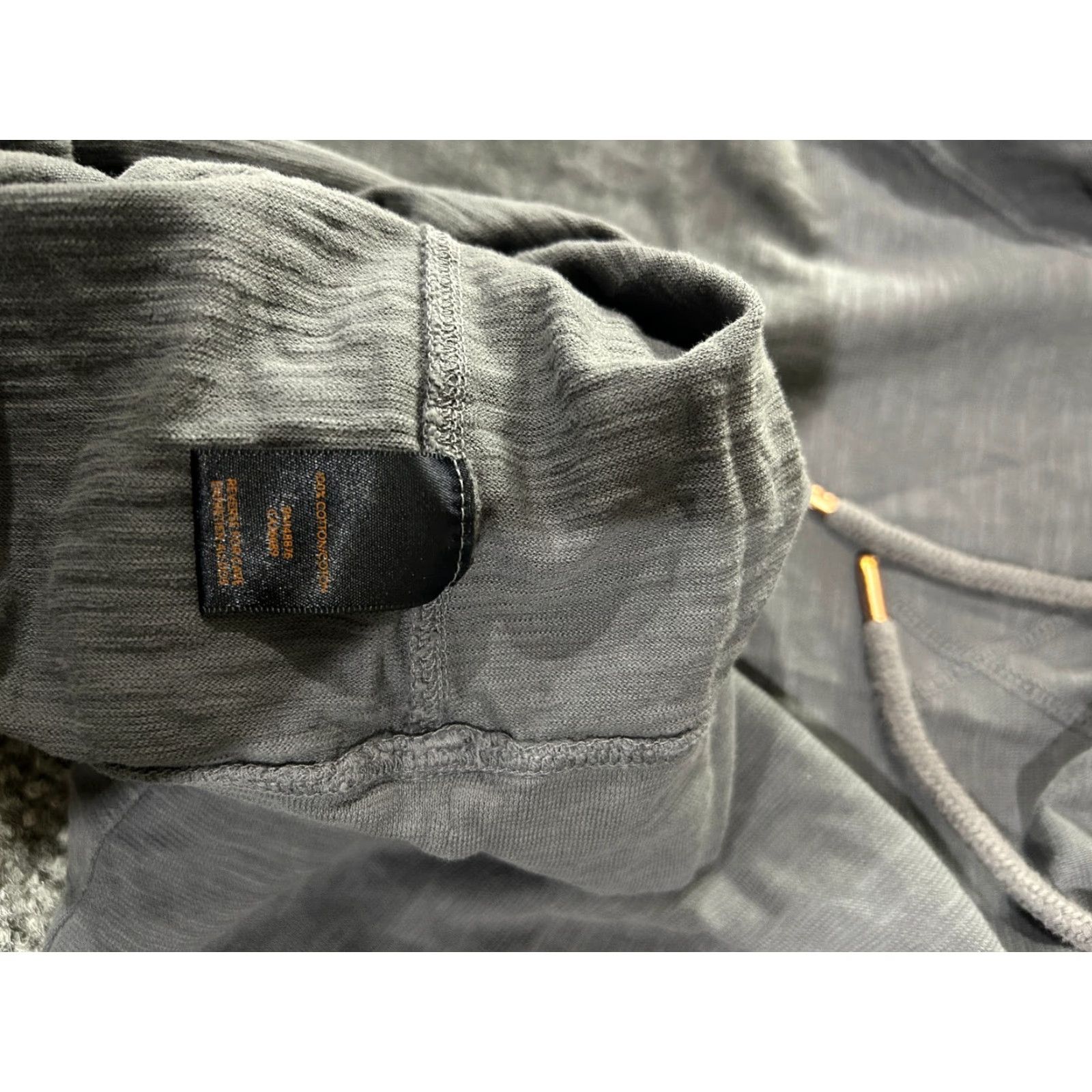 Vintage Goodman Hoodie Mens Small Gray Lightweight Drawstring Pullover Casual Zip Knit Cotton Polyester Regular Long Sleeve Solid Music Theme Boys? Size US S / EU 44-46 / 1 - 5 Thumbnail