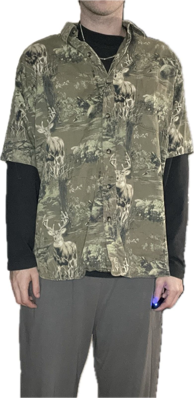 Redhead RedHead Deer Camo Woods Outdoors Button Up Shirt Size US XL / EU 56 / 4 - 7 Thumbnail