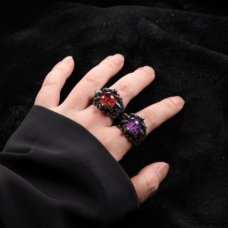 Jewelry Skull Eye Modern Jewelry Rings Open Chrome Ring (Size 7-13) Size ONE SIZE - 2 Thumbnail
