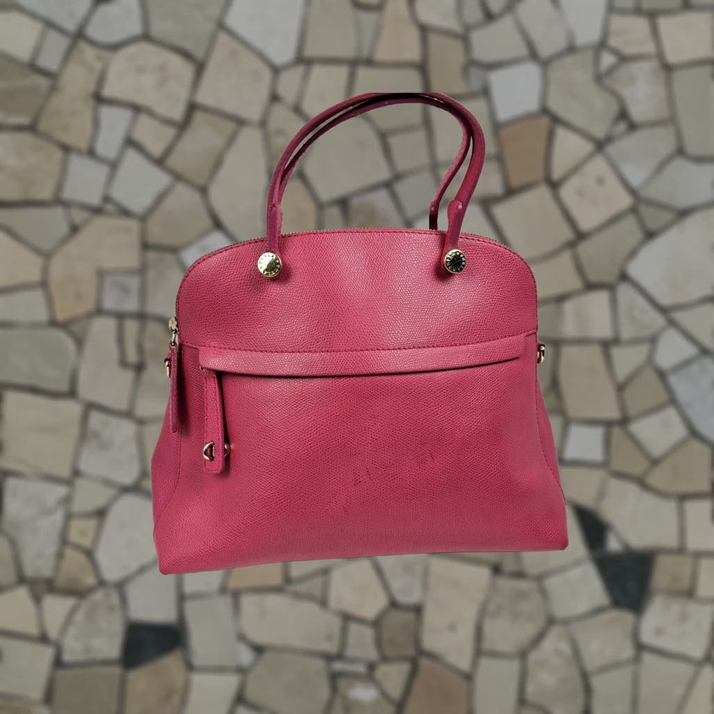 Furla Furla Pink Leather Satchel/Top Handle Bag Purse, Double Handle Crossbody Shoulder, Women, 14x9x5, Pre-owned Size ONE SIZE - 1 Thumbnail