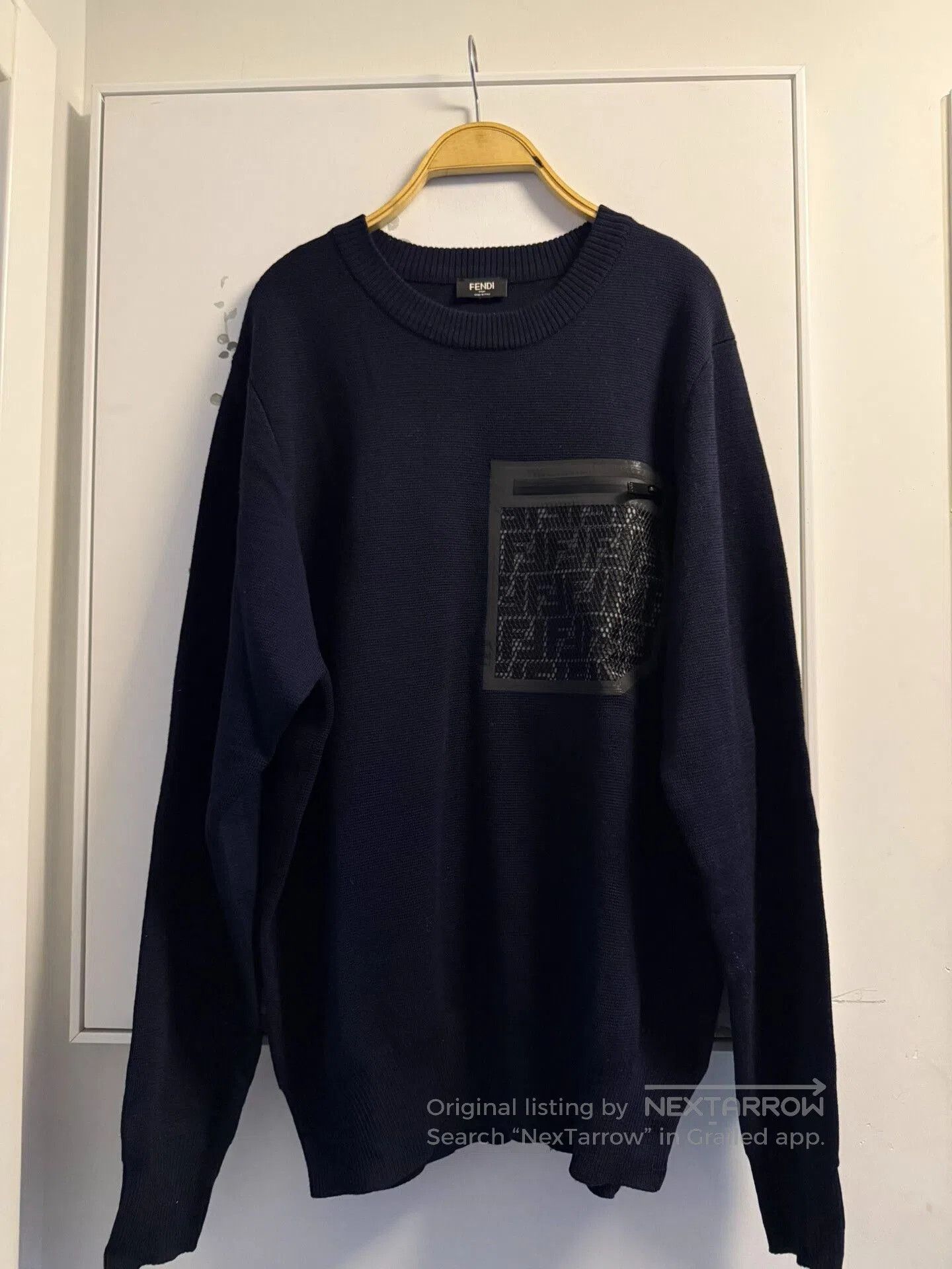 Fendi Fendi Pocket Detail Long Sleeve Sweater. Size US L / EU 52-54 / 3 - 1 Thumbnail