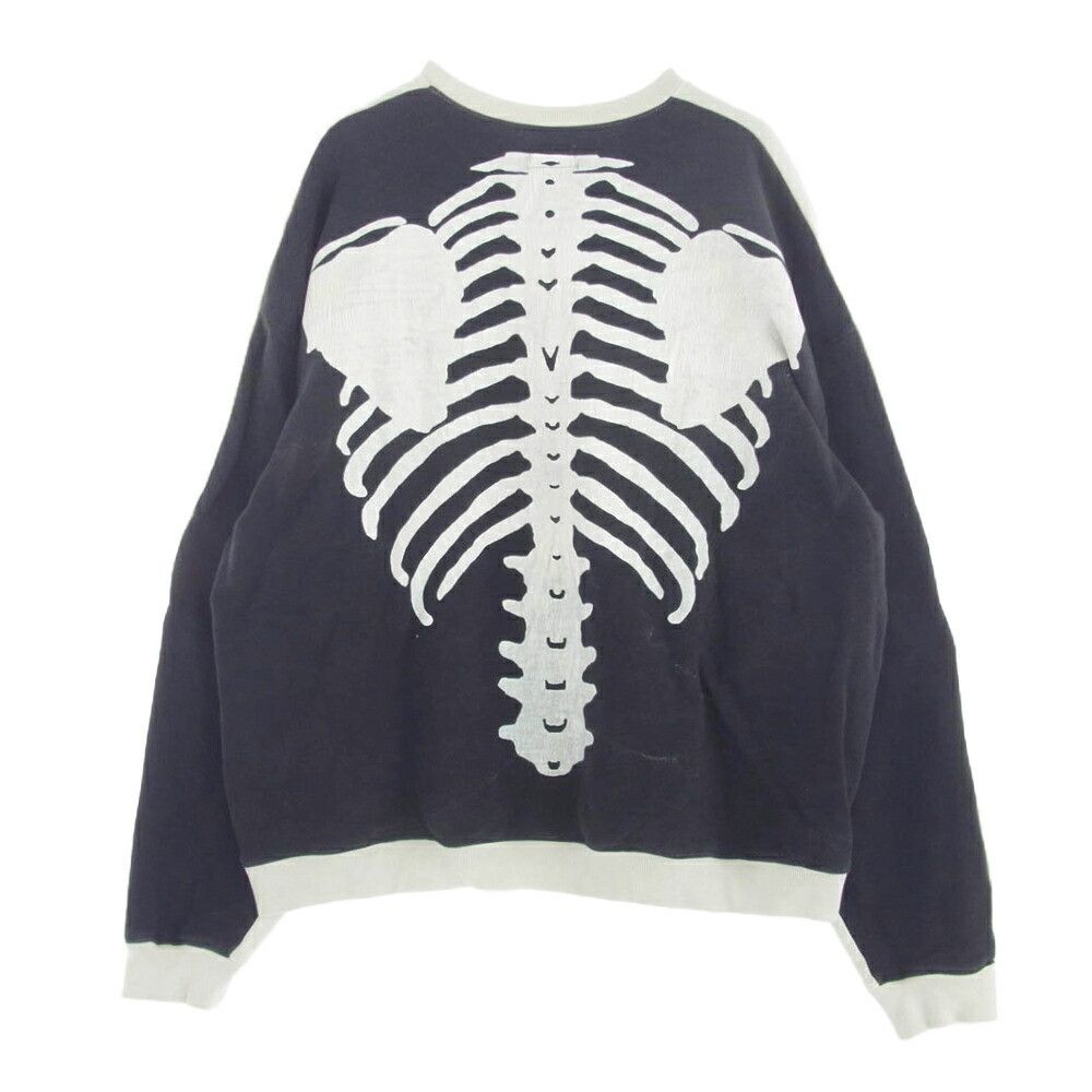 KAPITAL BONE BIGクルースウェット（BONEpt） KAPITAL Bone Grandrelle Fleece Knit Big Crewneck in Gray