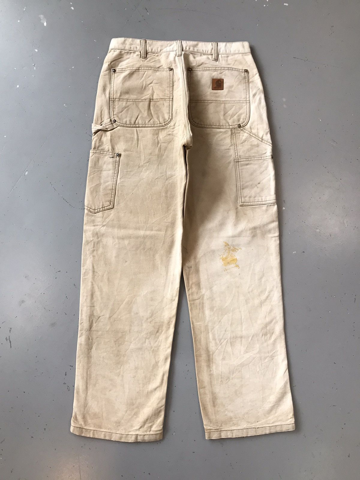 Carhartt × Vintage Vintage sunfade Carhartt b136 BRN double knee denim Size US 32 / EU 48 - 2 Thumbnail
