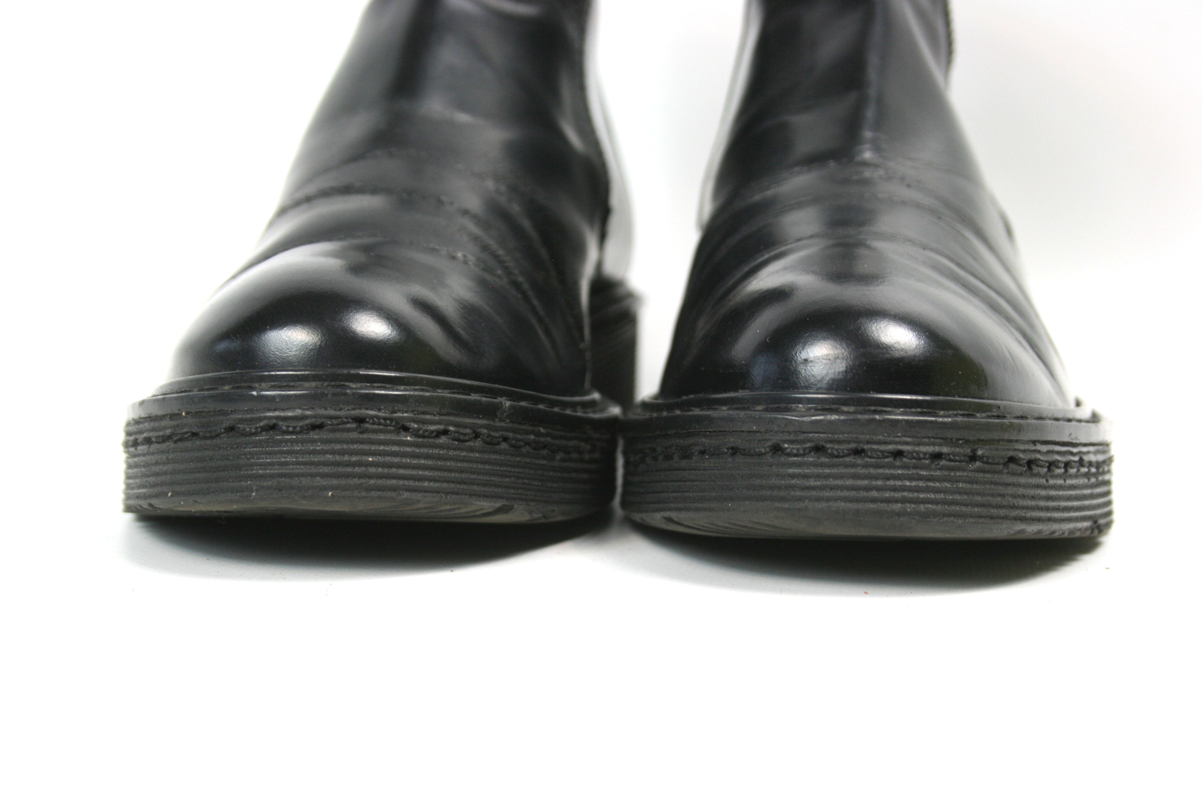Prada Double Side Zip Leather Combat Boots Size US 7 / IT 37 - 3 Thumbnail