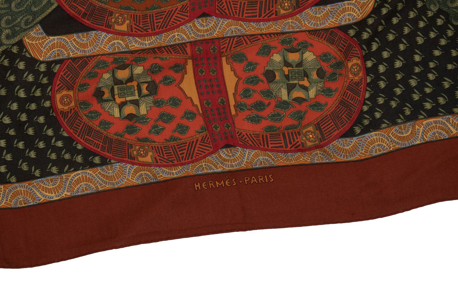 Hermes Hermes, Art des Steppes cashmere scarf in red Size ONE SIZE - 10 Thumbnail