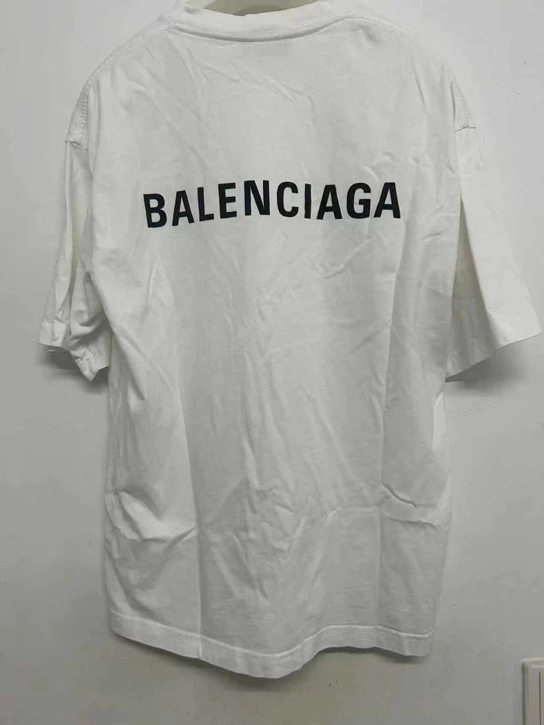 Balenciaga Balenciaga Embroidered logo front and back short sleeve be Size US S / EU 44-46 / 1 - 2 Thumbnail