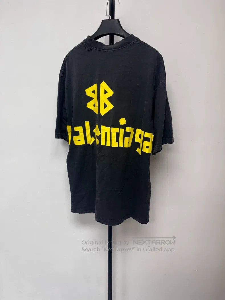 Balenciaga Balenciaga Tape Letter Logo Printed Ribbed Knit Loose Shor Size US XS / EU 42 / 0 - 2 Thumbnail