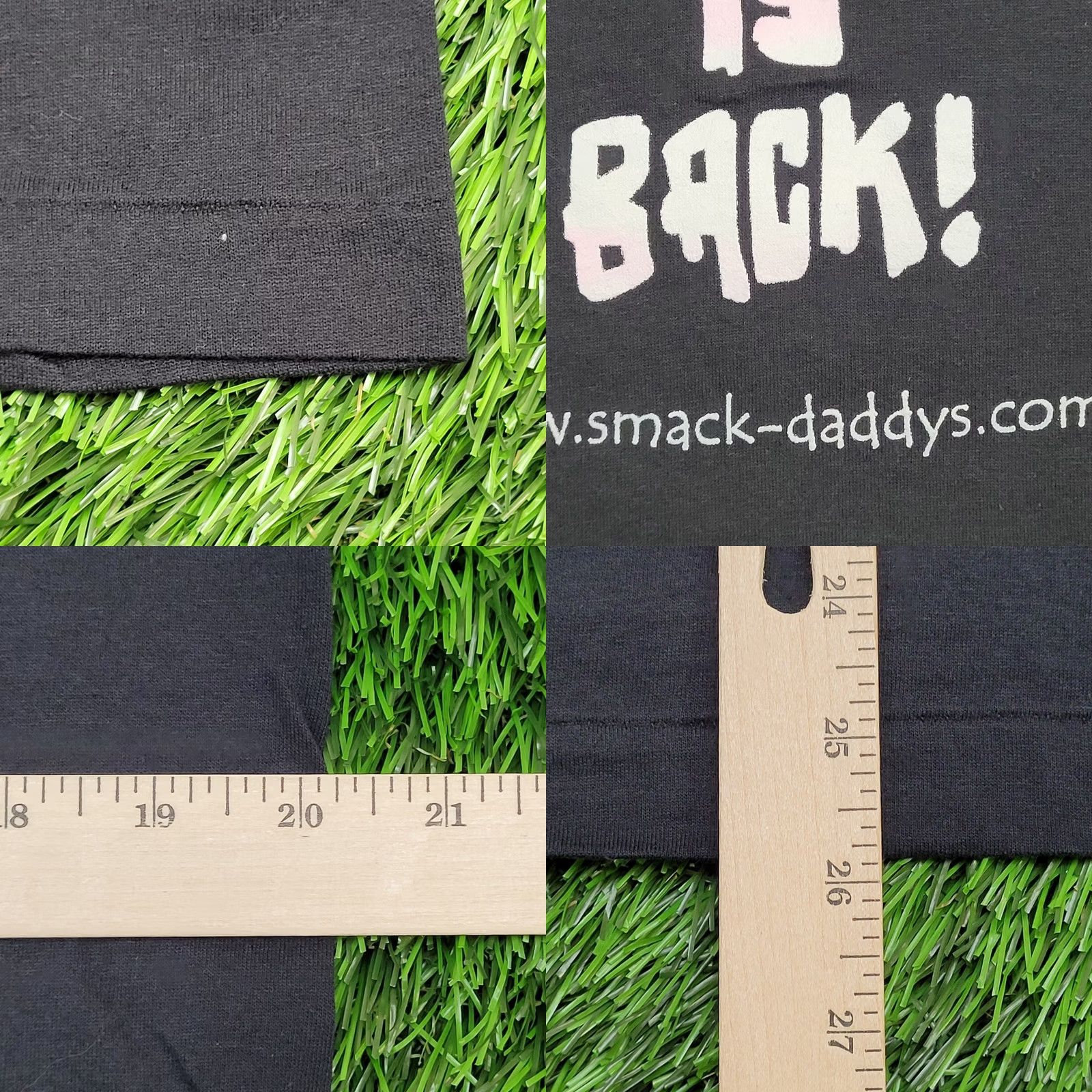 Vintage VINTAGE Smackdaddys Shirt Logo Graphic Tee Black M 80s 1980s Mens Casual Short Sleeve Crew Neck Knit Cotton Polyester Size US M / EU 48-50 / 2 - 9 Thumbnail