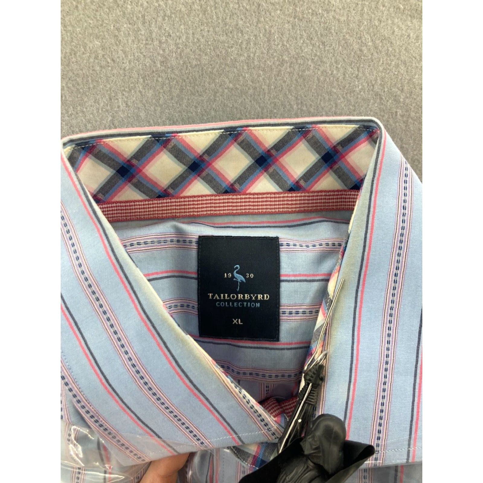 Tailorbyrd TAILORBYRD Shirt Mens XL Striped Long Sleeve Button-Up Collared Shirt - Multicolor, Classic Style Size US XL / EU 56 / 4 - 5 Thumbnail