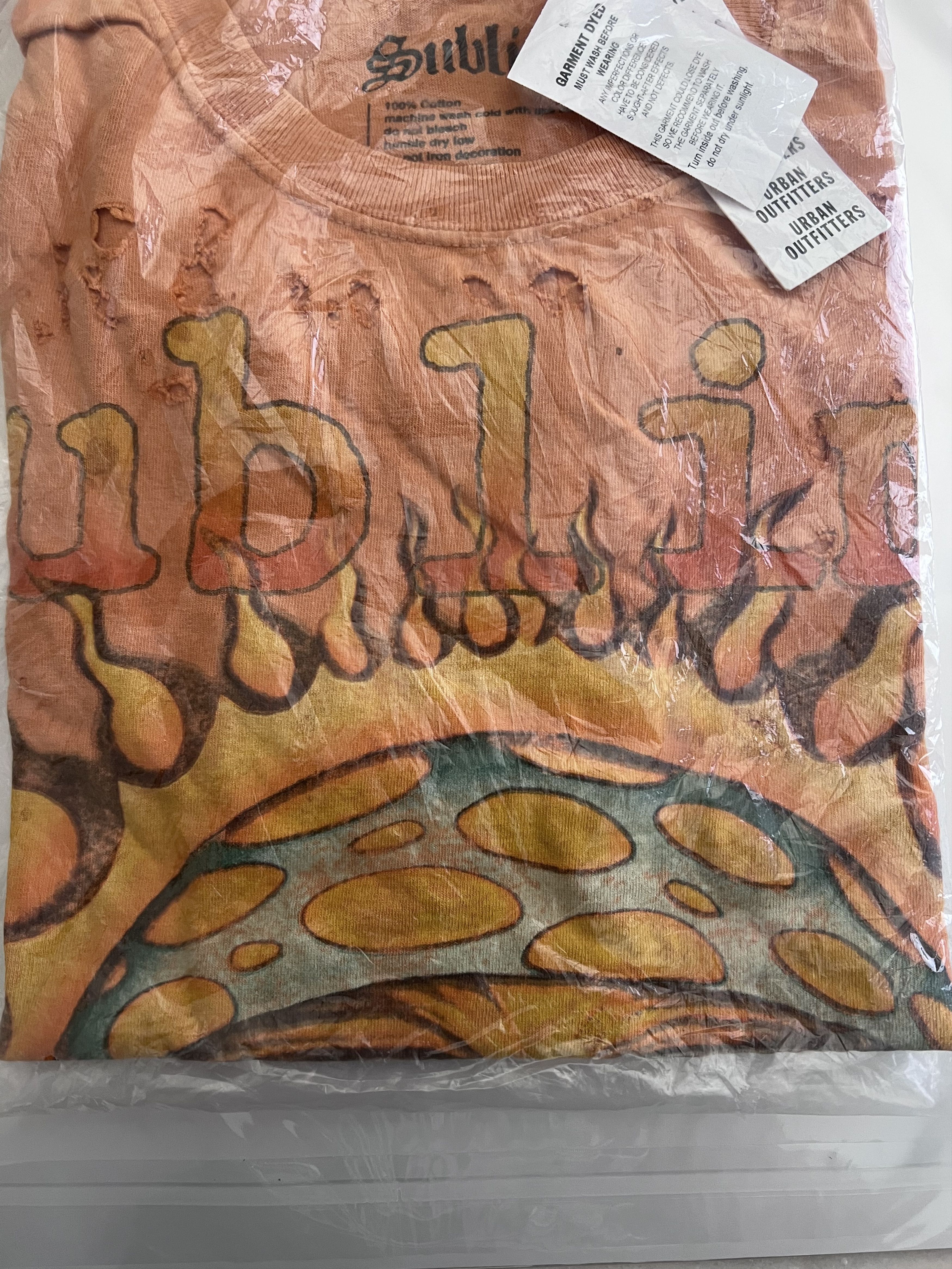 Sublime Sublime Long Beach Sun Orange Destroyed Oversized Sz S / M Size S / US 4 / IT 40 - 3 Thumbnail