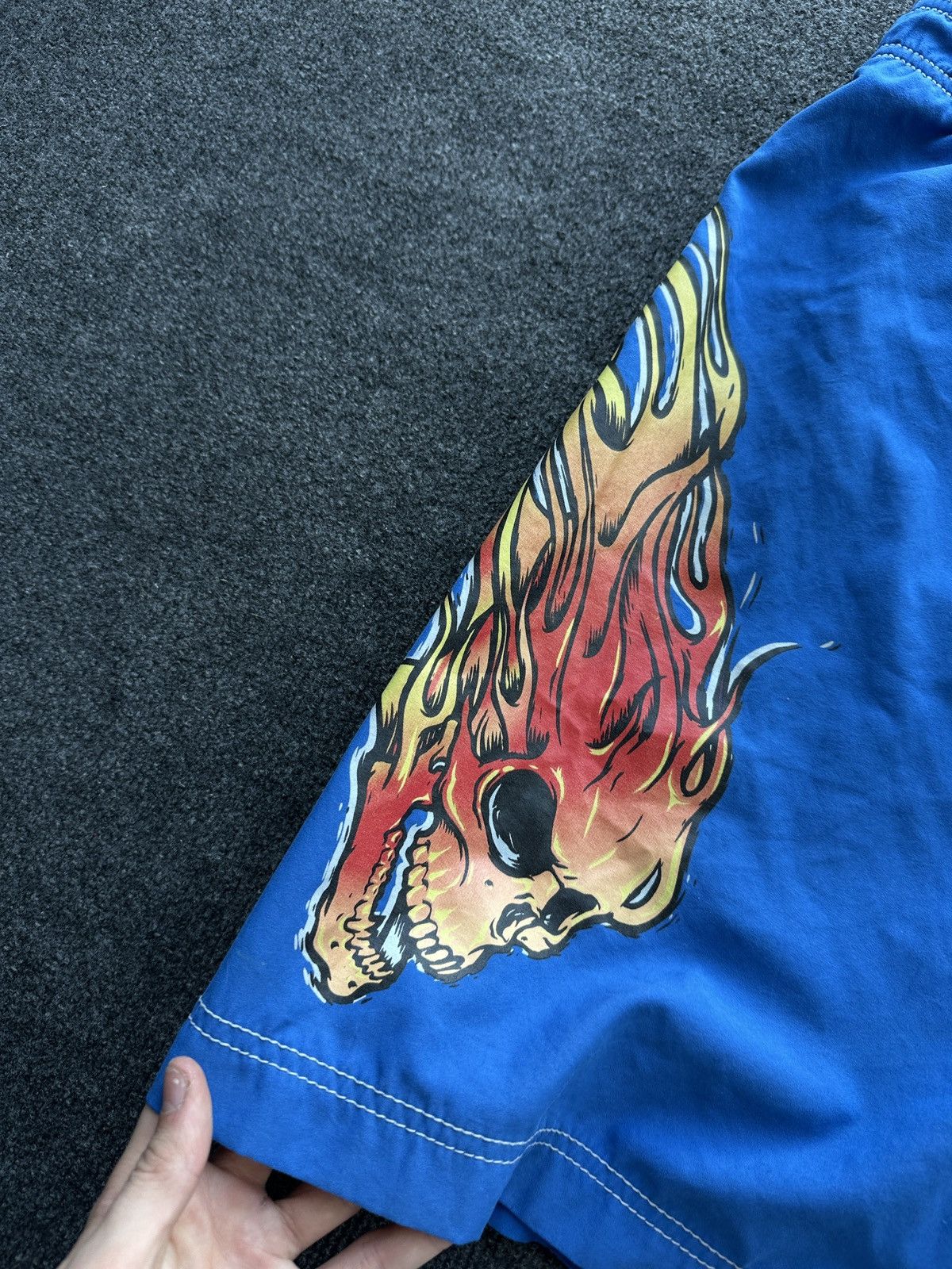 Billabong SKULL FLAME🚨 BILLABONG BIG LOGO SWIMSHORTS Y2K SURF Size US 40 / EU 56 - 6 Thumbnail